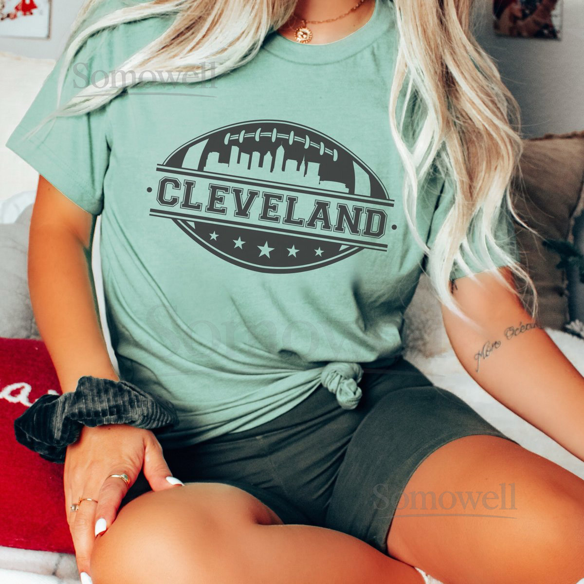 Cleveland Football Shirt Women Cleveland tshirt Cute Cleveland Shirt Browns Football Shirts Cleveland Sports Apparel Game day t-shirts Girly_298