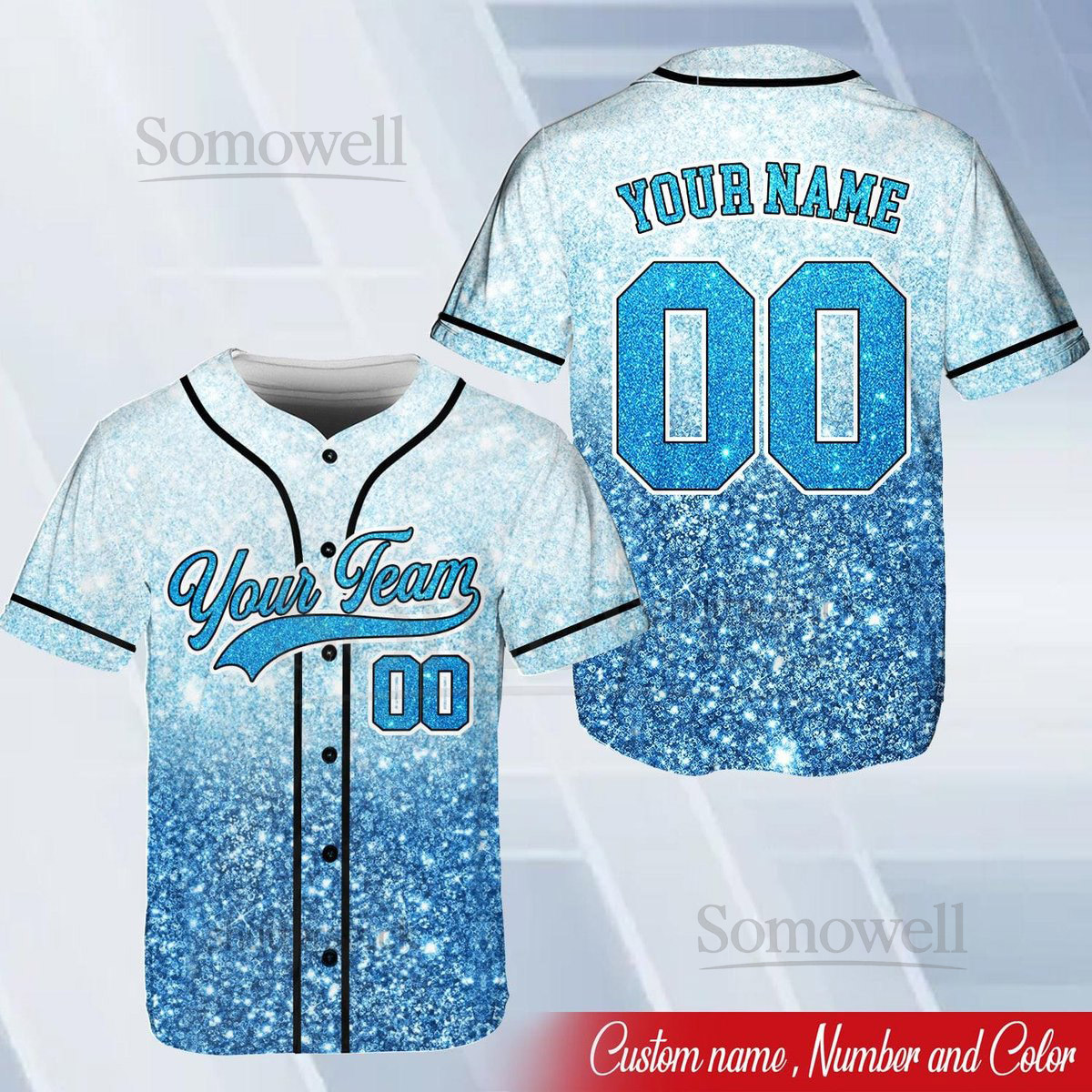 Personalized Team Name Number Baseball Jersey Custom Baseball Jersey Shirt Baseball Jersey Uniform Printed Glitter Not Glitter Fabric_712