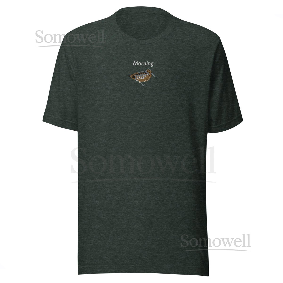 Morning Woodcock Embroidered Unisex t-shirt_146