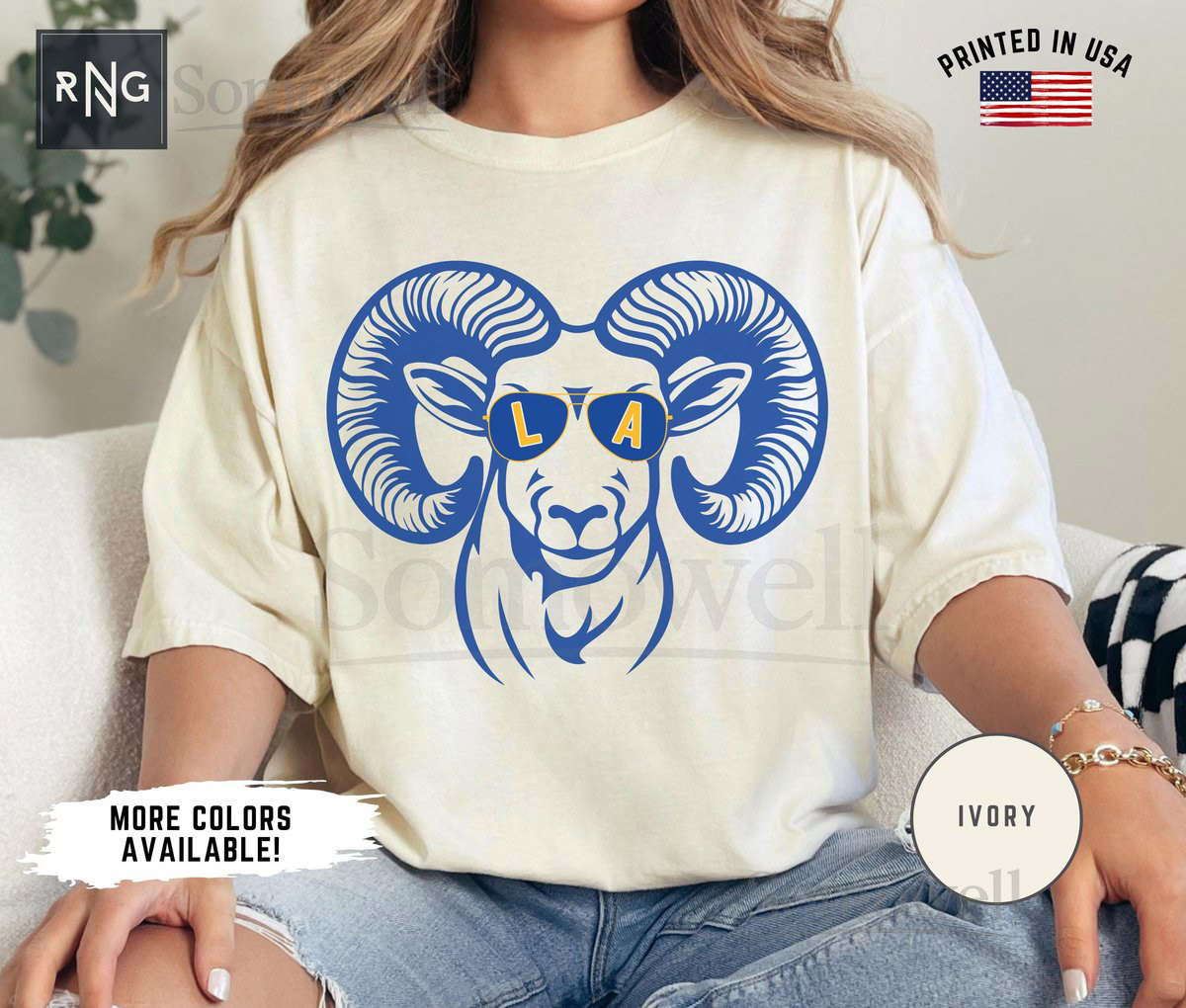 Los Angeles Football Shirt Rams Football Gameday Shirt Los Angeles Football Apparel Ram Sports Apparel Retro Los Angeles Football Gift_558