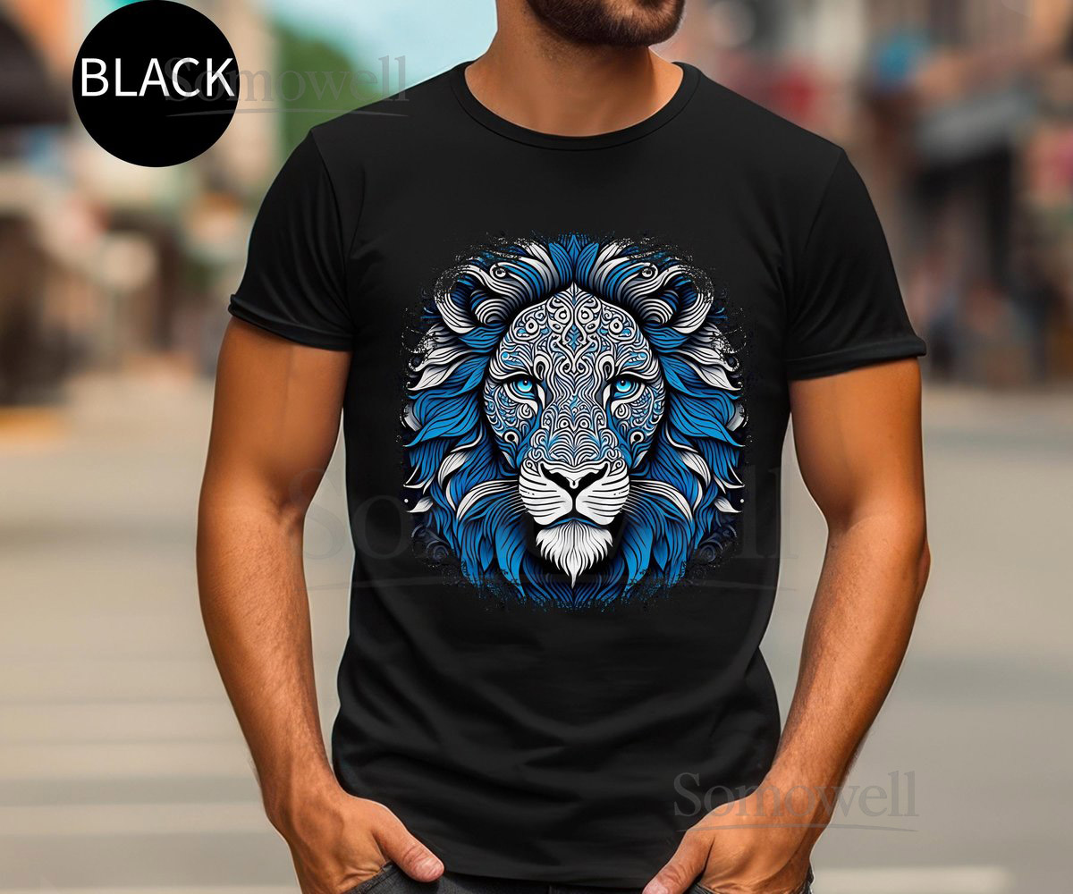 Cool Lion Shirt Detroit Lions Football Tshirt Kings of the North NFL Football T-shirt Leo King Short Sleeve Tee_75
