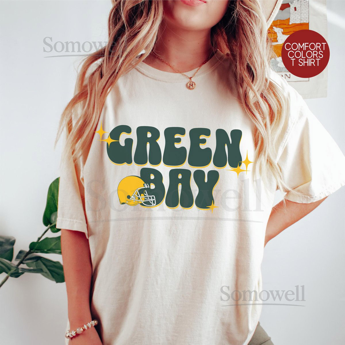 Green Bay Football Comfort Colors T-Shirt Vintage-Inspired Tee_375