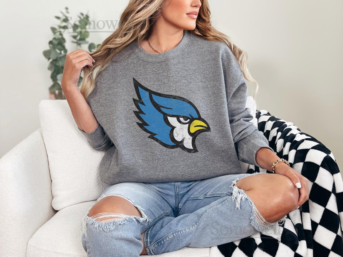 Liberty Blue Jays Mascot Sweatshirt Go Birds Bluejay Crewneck LHS Liberty Missouri Team Shirt Football Shirt_577