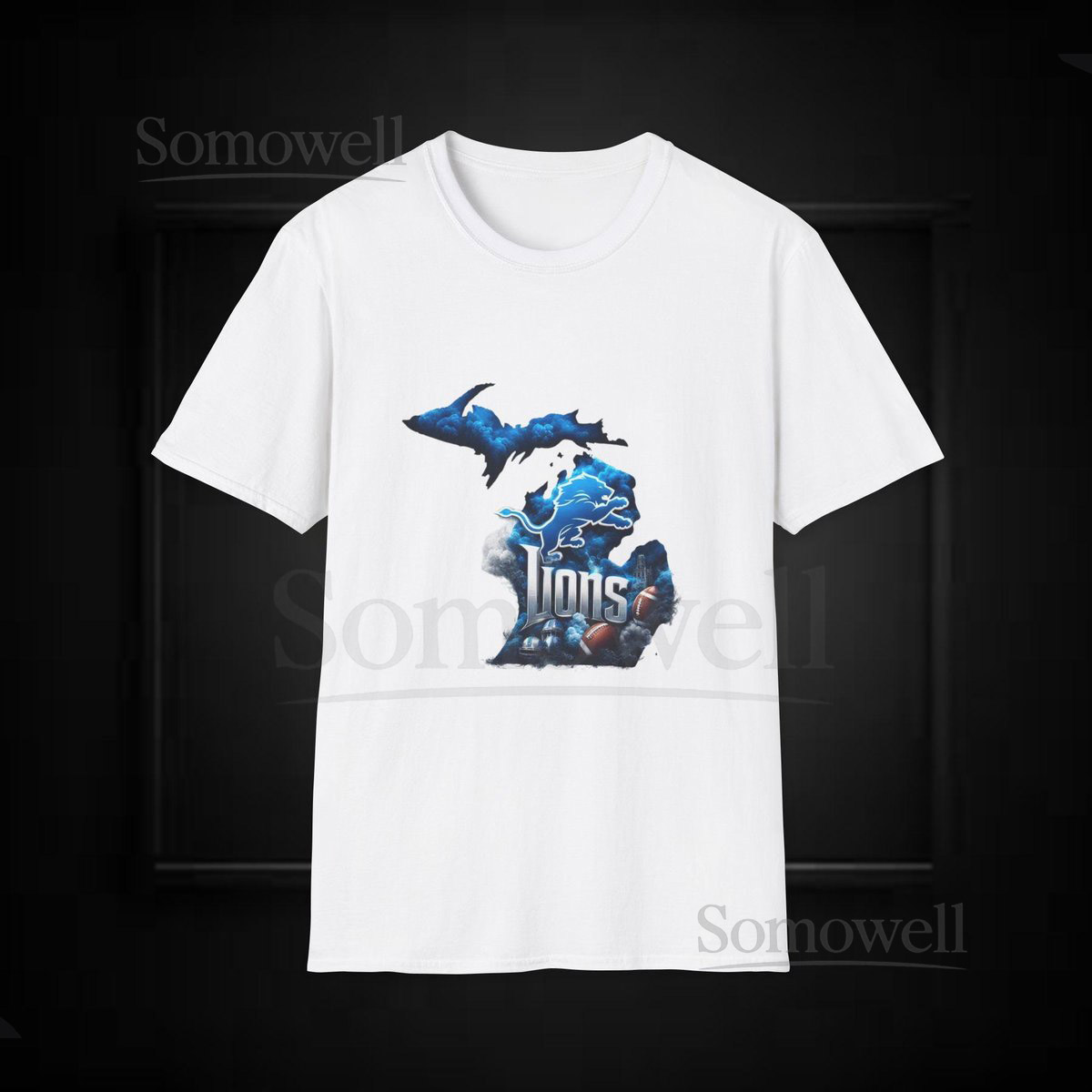 Lions Detroit Michigan Mitten T-Shirt Sports Fans Apparel Football Game Day Tee Unisex Softstyle Shirt_550