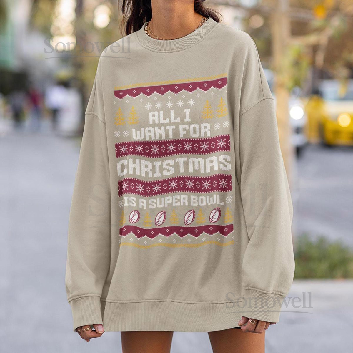 Arizona Football All I Want for Christmas is a Super Bowl Sweatshirt Cardinal Ugly Christmas Sweater Arizona Football Fan Unisex Shirt_52