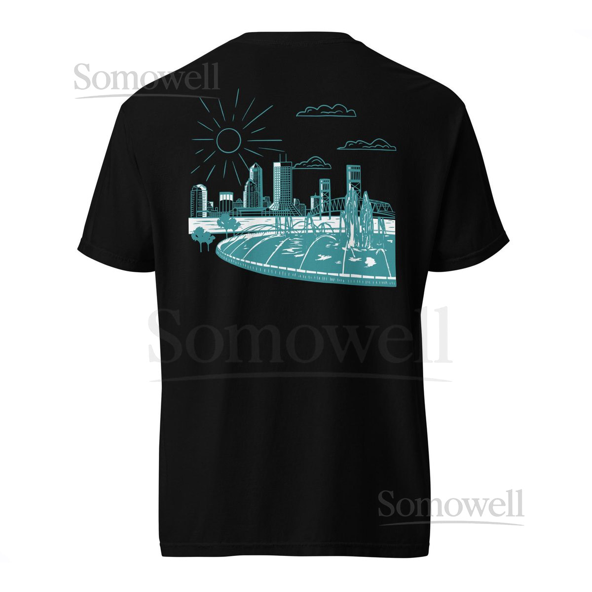 Friendship Fountain Comfort Colors T-shirt Jacksonville FL Landmark Design_142