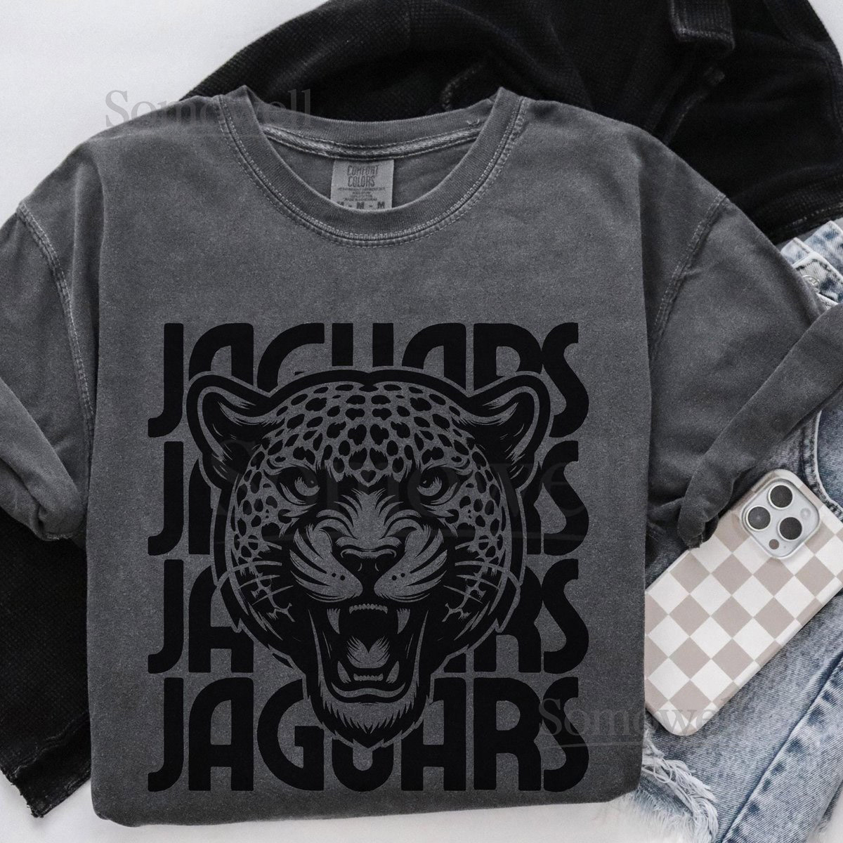 Jaguars Shirt Retro Jaguar Mascot Comfort Colors Jaguar Shirt Retro Style Graphic Back to School Teacher Shirt Jaguars School Spiri_723