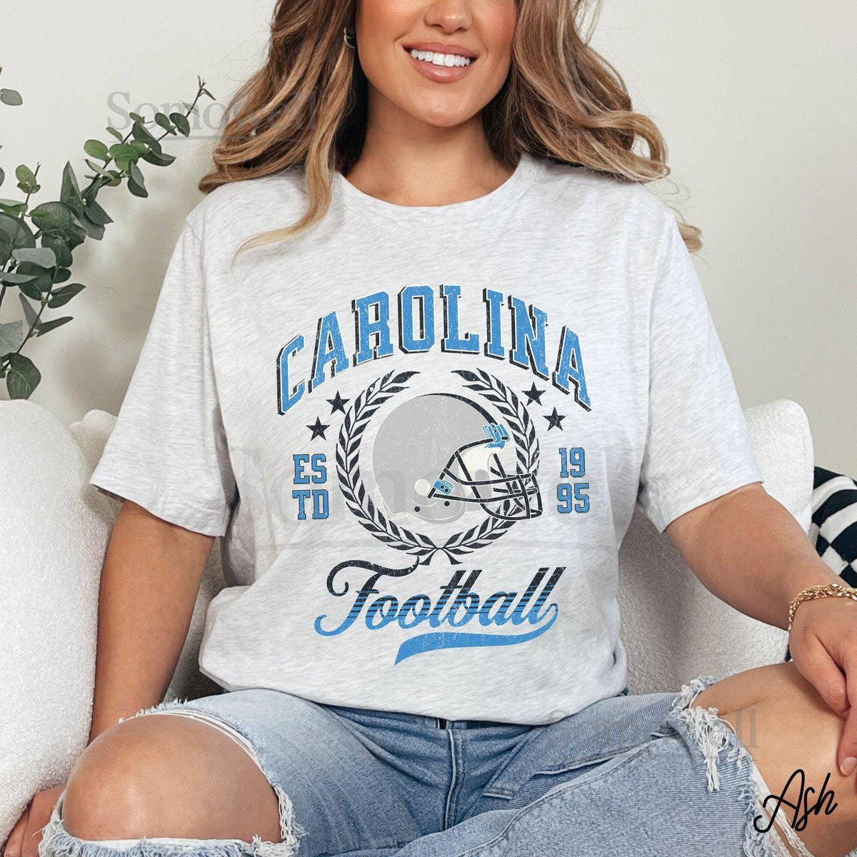 Vintage Carolina Football Shirt Retro Panther Football T-Shirt Game Day Tailgate Shirt Panther Fan Gift Panther Football Fan Gear_1027