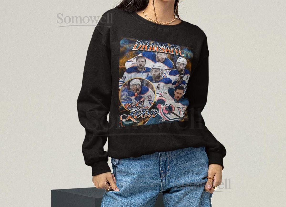 Leon Draisatil Shirt Vintage 90s Edmonton Oilers NHL Fan Hockey Design Retro Bootleg Gift Classic Graphic Tee Unisex Sweater Limited Edition_261
