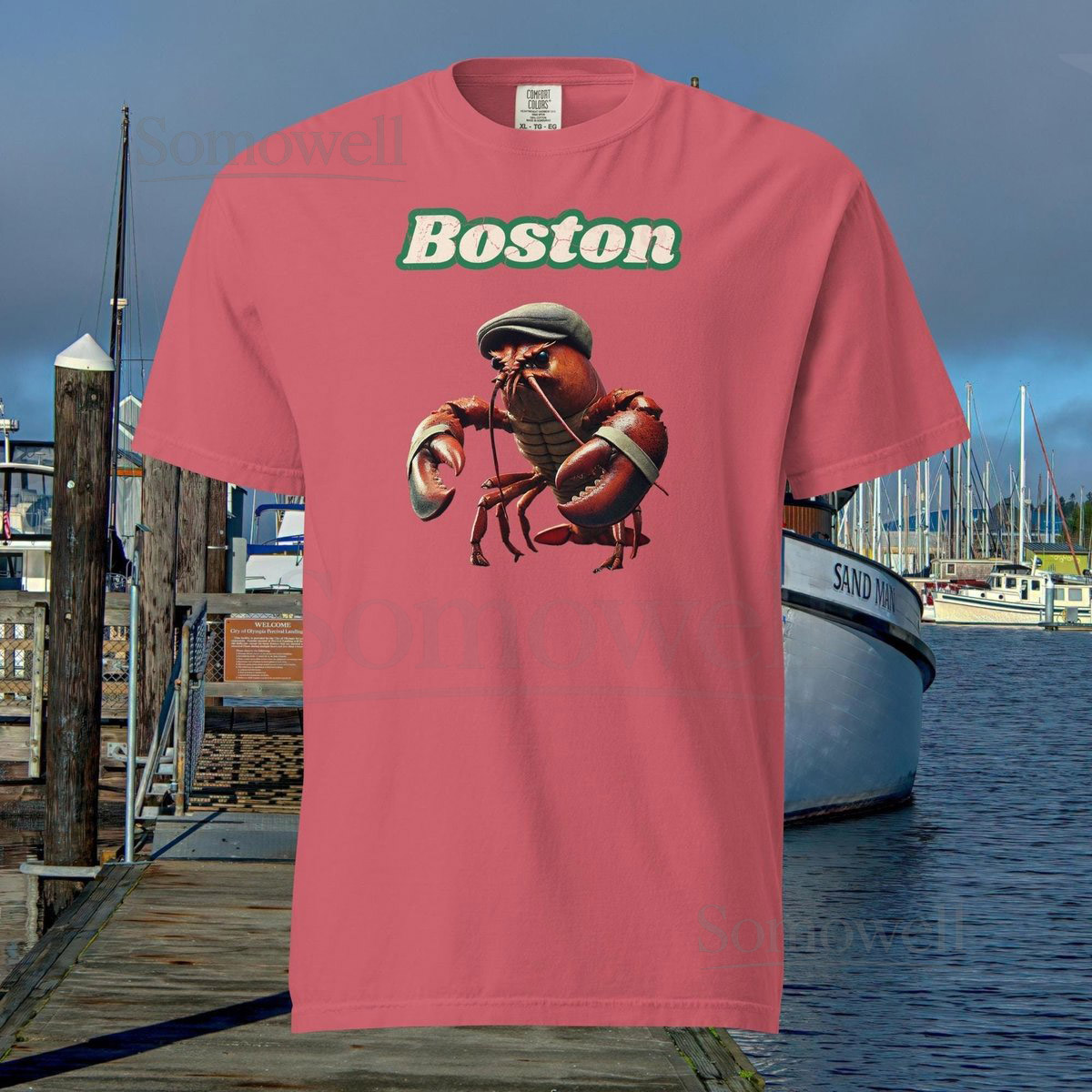 Boston Lobster Comfort Colors Shirt for New Englanders Seafood Lovers Massachusetts Gift Coastal Shirt Boston Strong Baseball Game Shirt_183