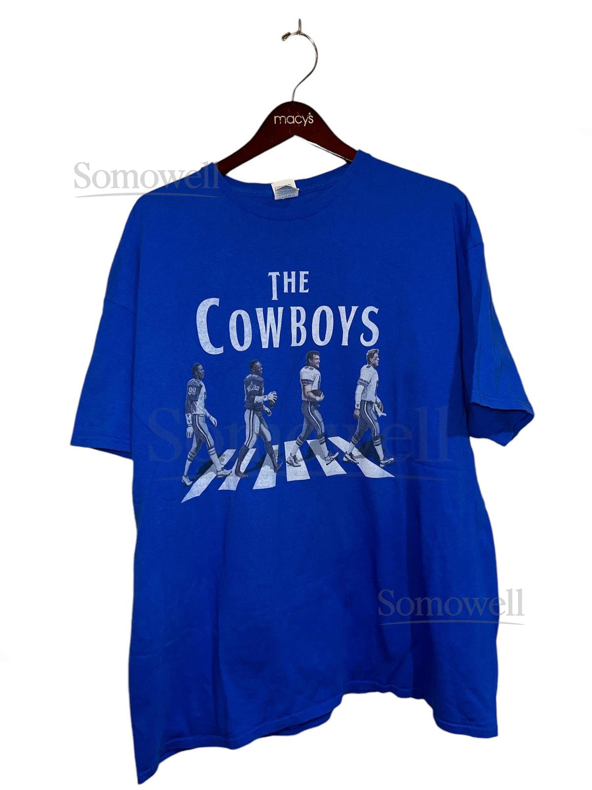 The Cowboys Beatles Abbey Road Blue Dallas Cowboys NFL T-shirt SizeXX-Large_456