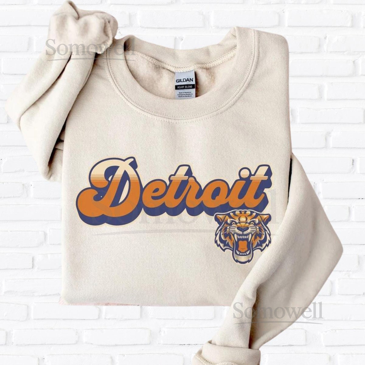 Detroit Tigers Sweatshirt Detroit Tigers Vintage Crewneck Tigers Baseball Detroit Baseball Shirt_251