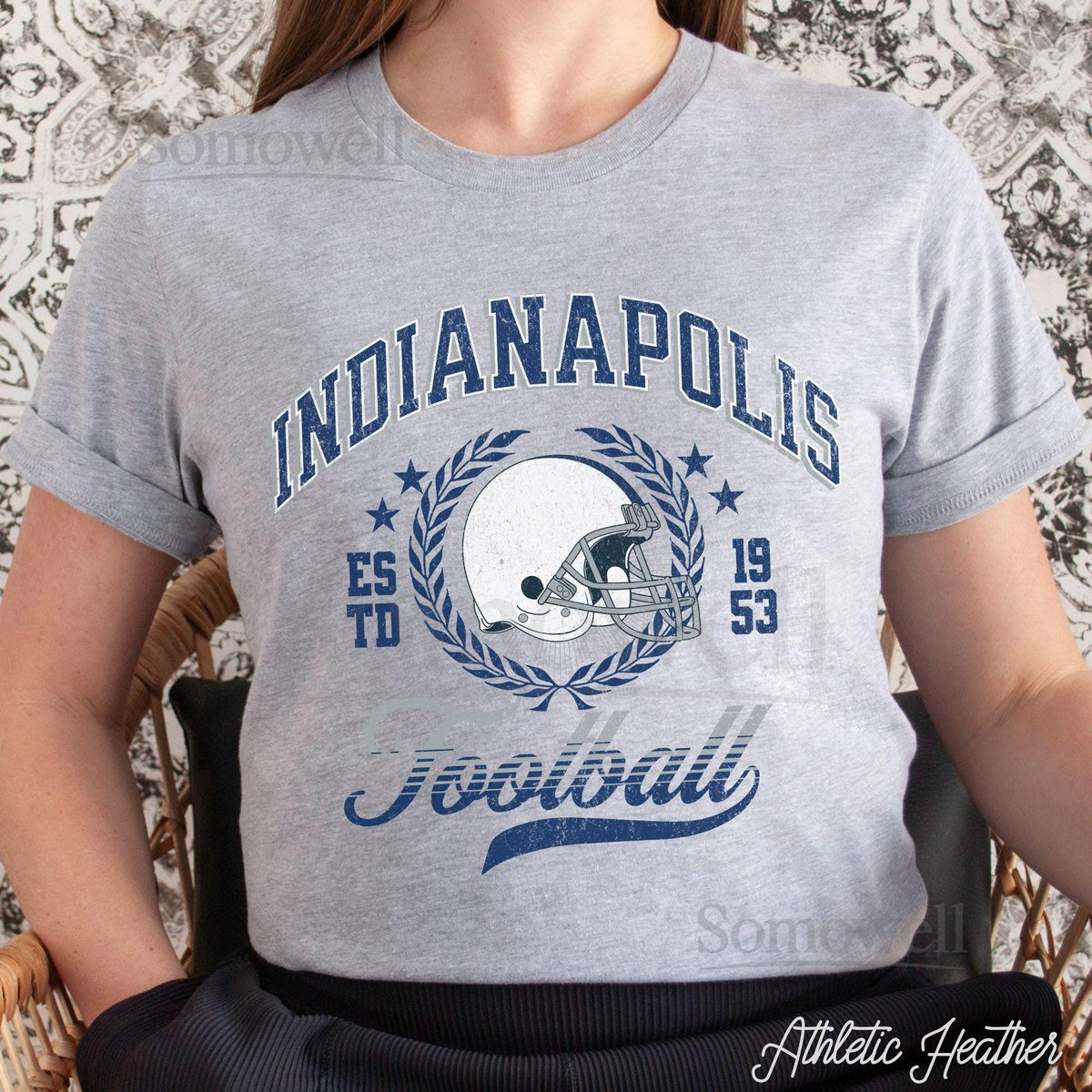 Vintage Indianapolis Football Shirt Indy Colts Football Shirt Throwback Indy Football Crewneck Cute Women's Indy Football_996