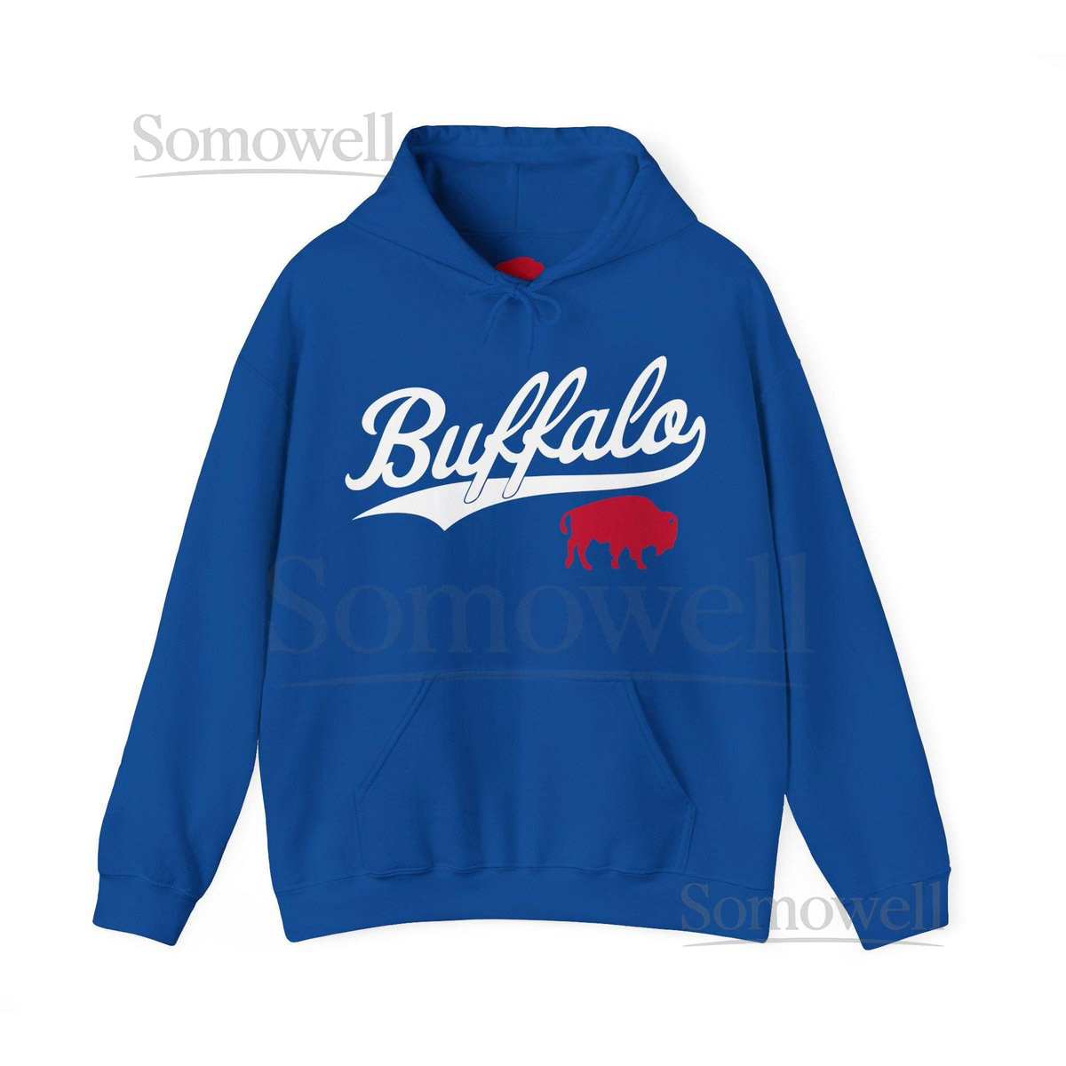 Buffalo Bills Hoodie Red Silhouette Unisex Football Fan Sweatshirt_237