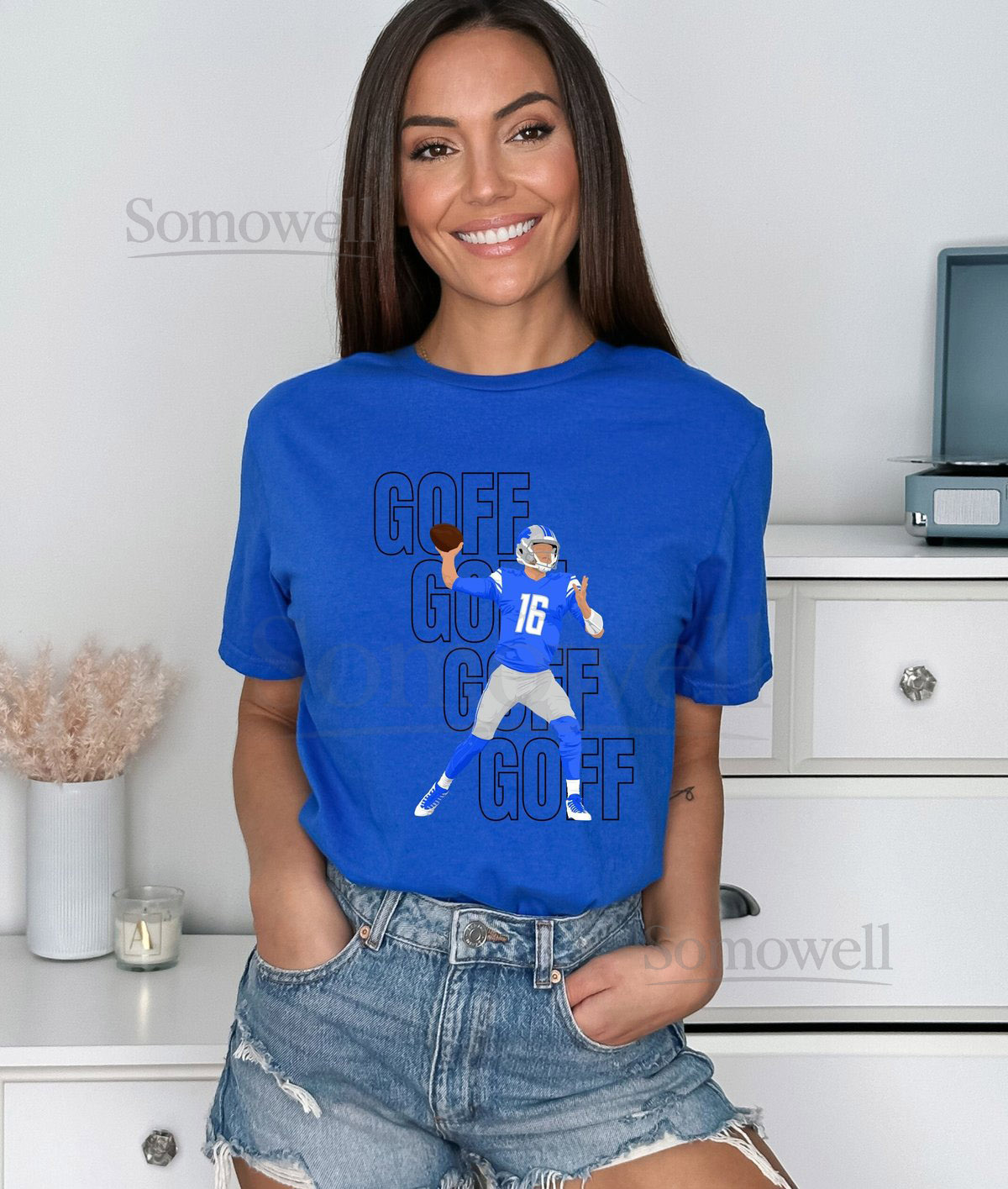 Jared Goff Detroit Lions Unisex Softstyle T-Shirt_528