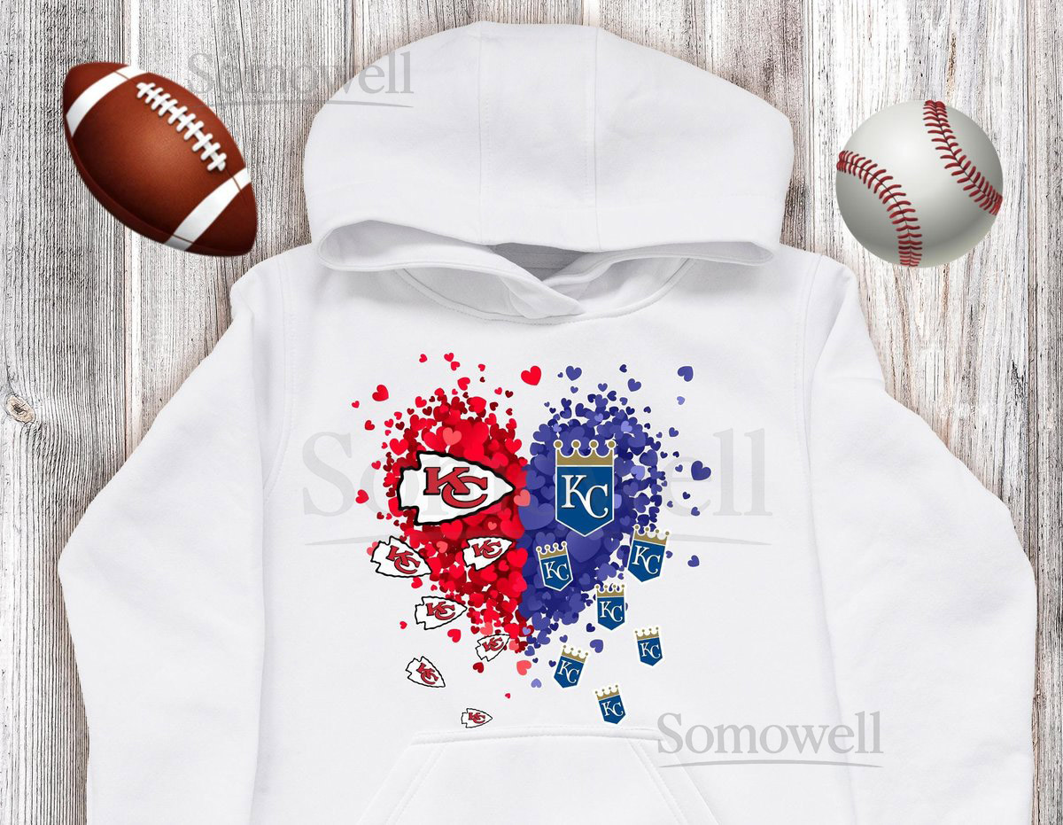 KC Chiefs and Royals Heart Hoodie_471