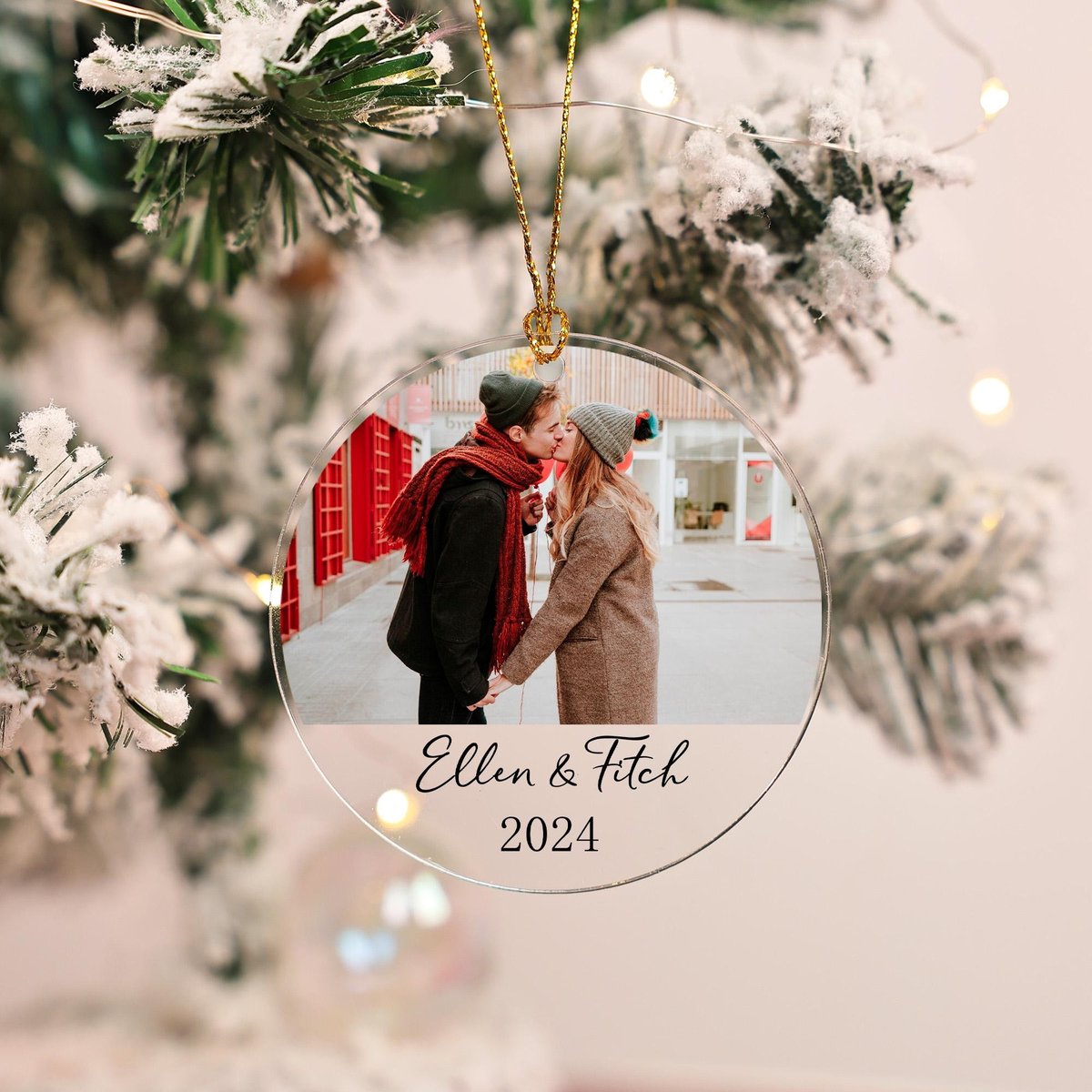 Personalized Photo Christmas OrnamentsCustom Picture OrnamentEngagement GiftFamily ChristmasBaby39s First ChristmasMemorial Ornaments