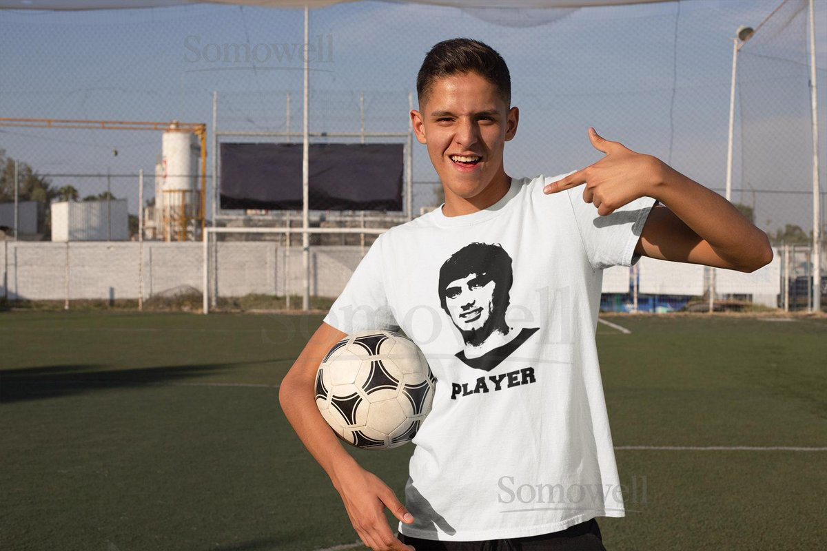 Football Player tee Player George Best T-Shirt Retro Football T-Shirt Football Legend Shirt Premium Unisex Crewneck T-shirt football fan_451