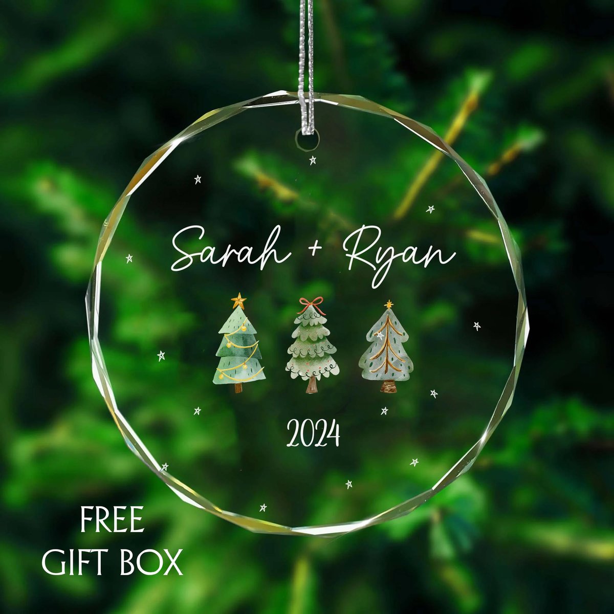 Personalized Couples Christmas Ornament Couple Names Christmas Ornament Our First Christmas Together New Couple Gift Glass Ornament_1808335000