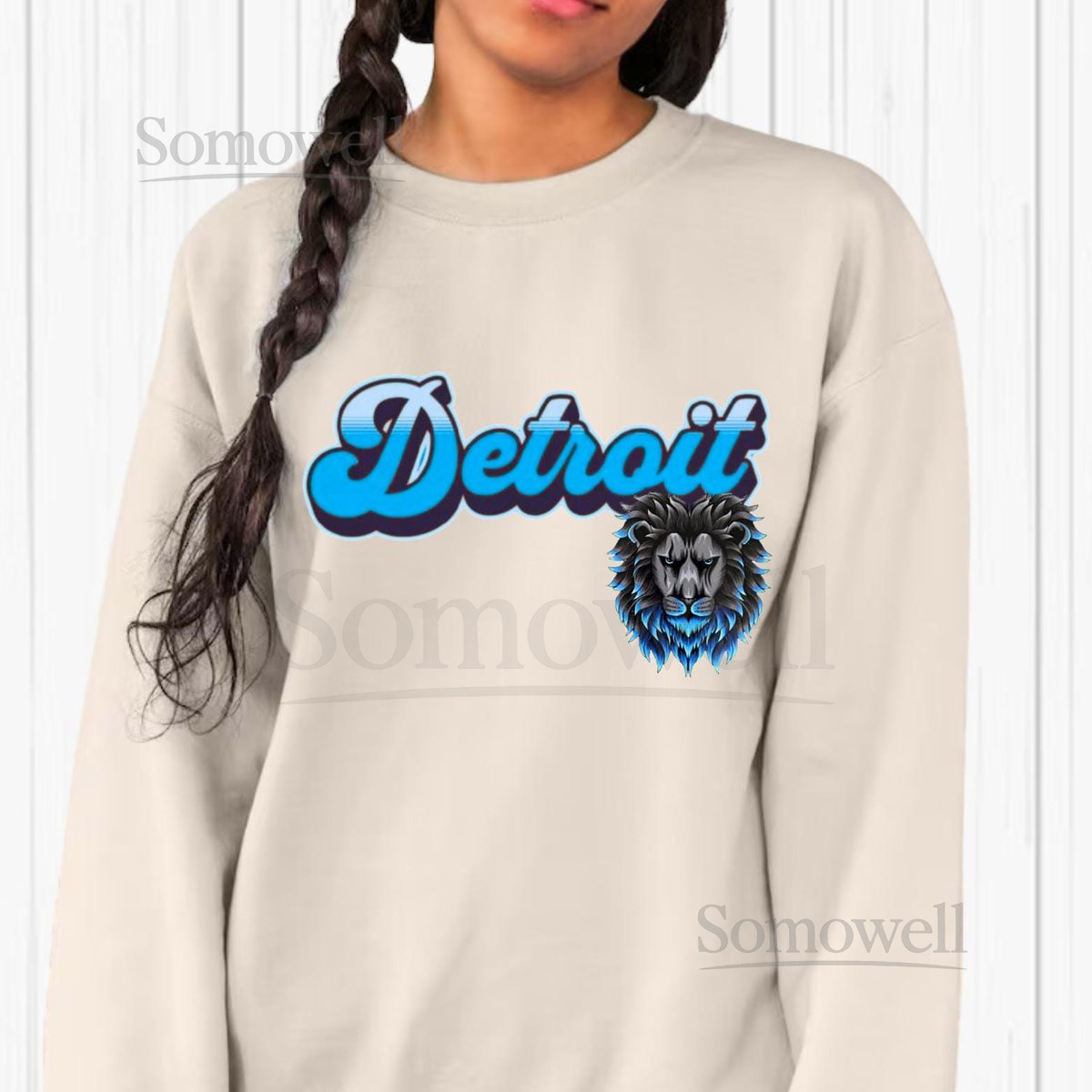 Detroit Lions Sweatshirt Detroit Lions Vintage Crewneck Lions Football Detroit Football Shirt_188