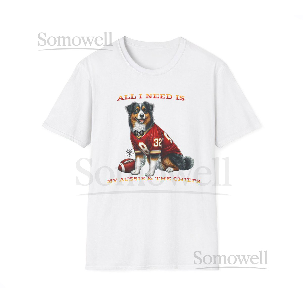 Aussie and Chiefs Football graphic tee Plus Size Football Unisex Softstyle T-Shirt_23