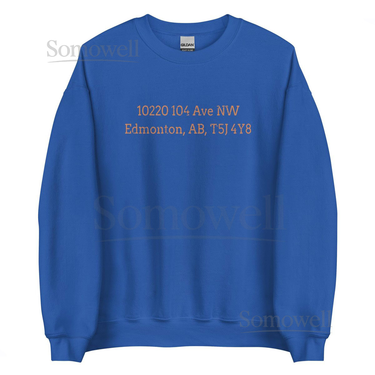 Vintage Rogers Place Address Crewneck Sweatshirt Edmonton Hockey_126