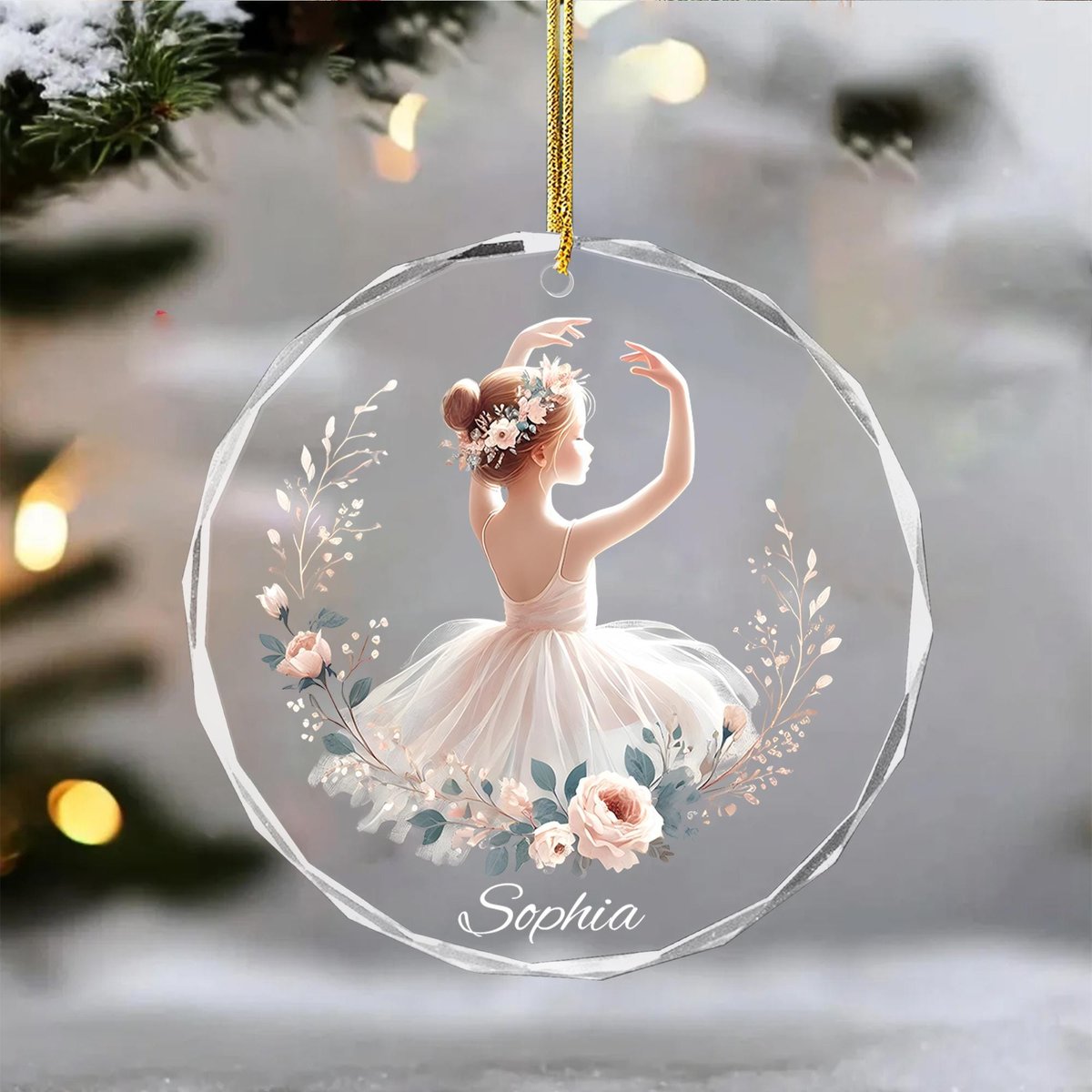 Custom Name Ballerina Ornament Ballet Christmas Ornament Dance Ornament Girl Dancing Ornament Custom Ornament For Girls Gifts For Kids