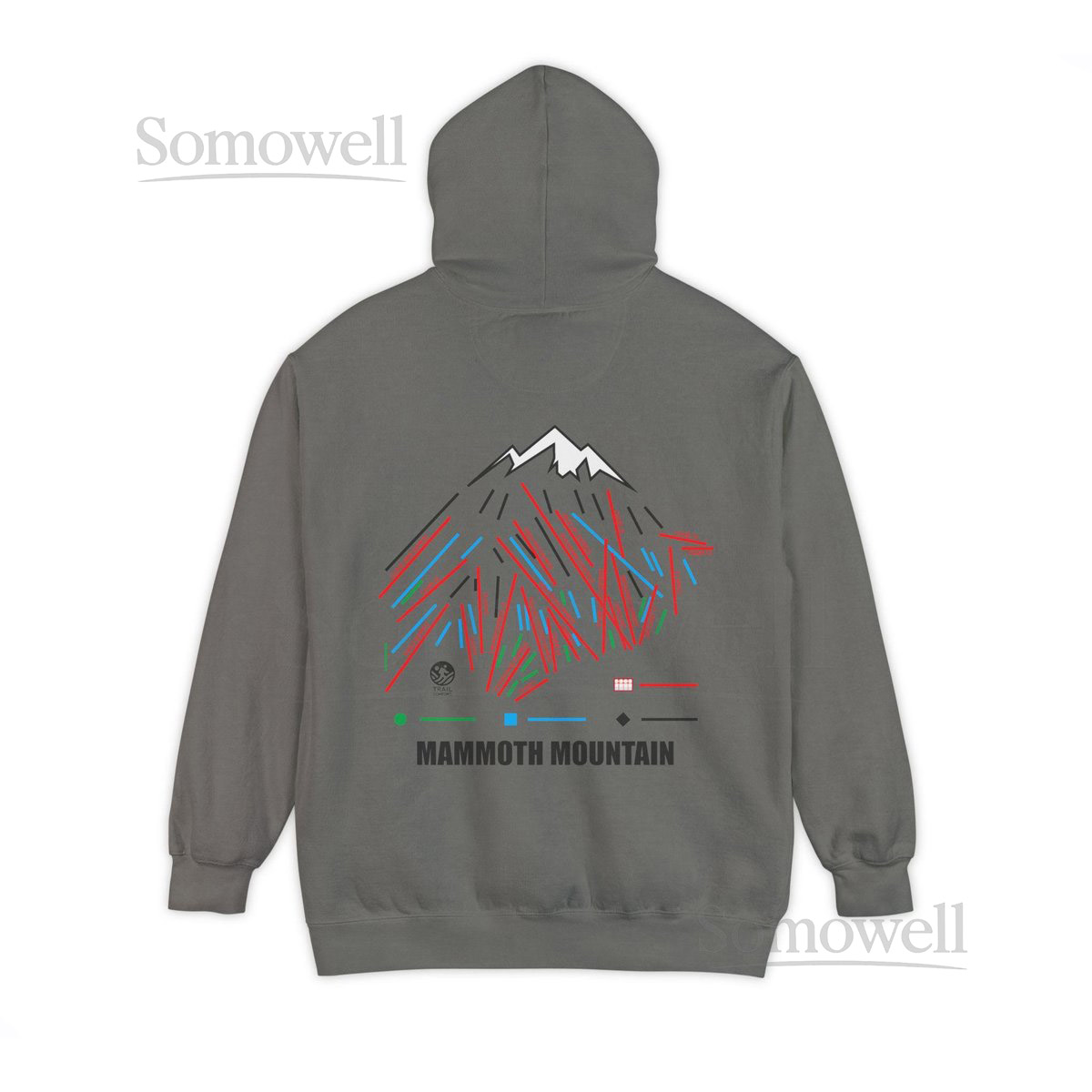 Mammoth Mountain Ski Map Hoodie Winter Sports Apparel_277