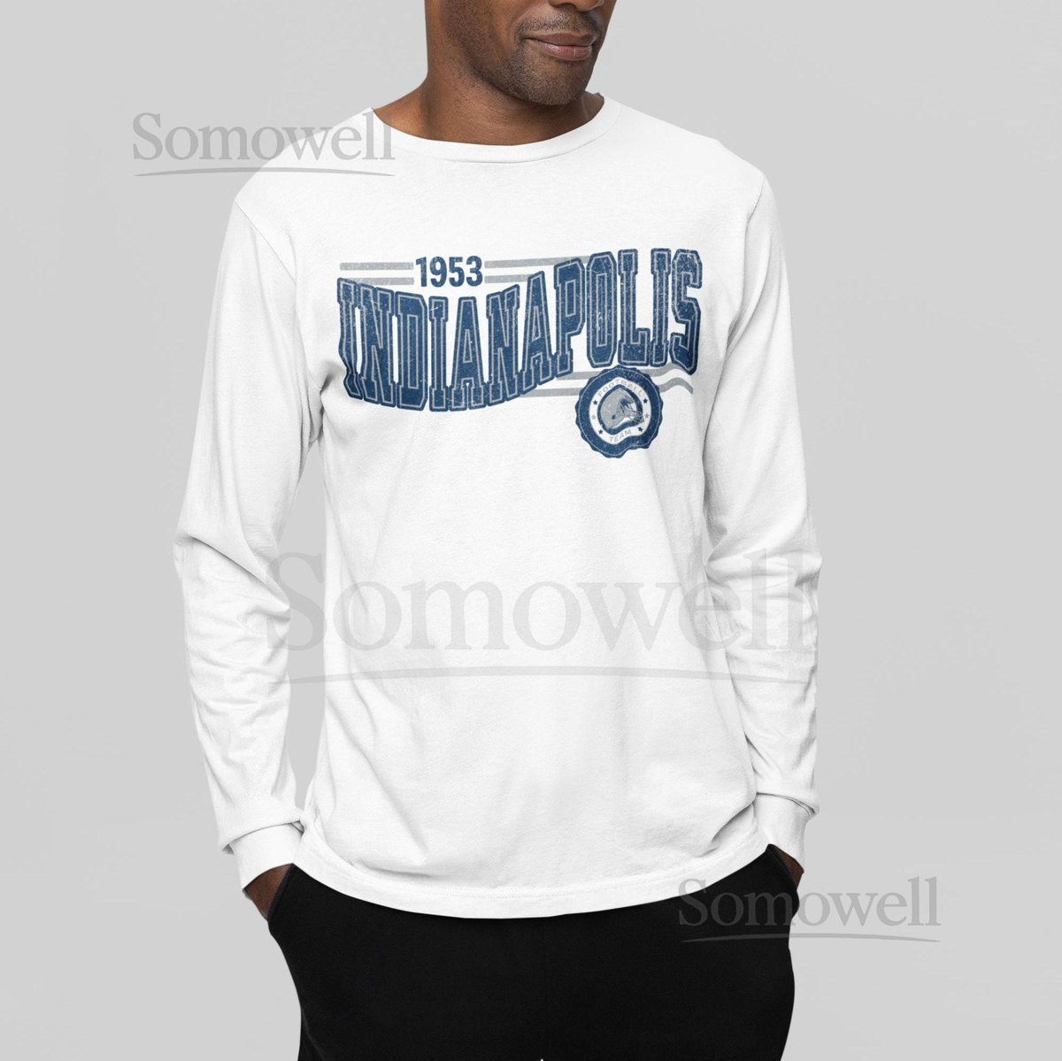 Indianapolis Football Retro Crewneck Long Sleeve Colt Retro Long Sleeve Shirt Indianapolis Unisex Shirt Game Day T-Shirt Colt Fa_510