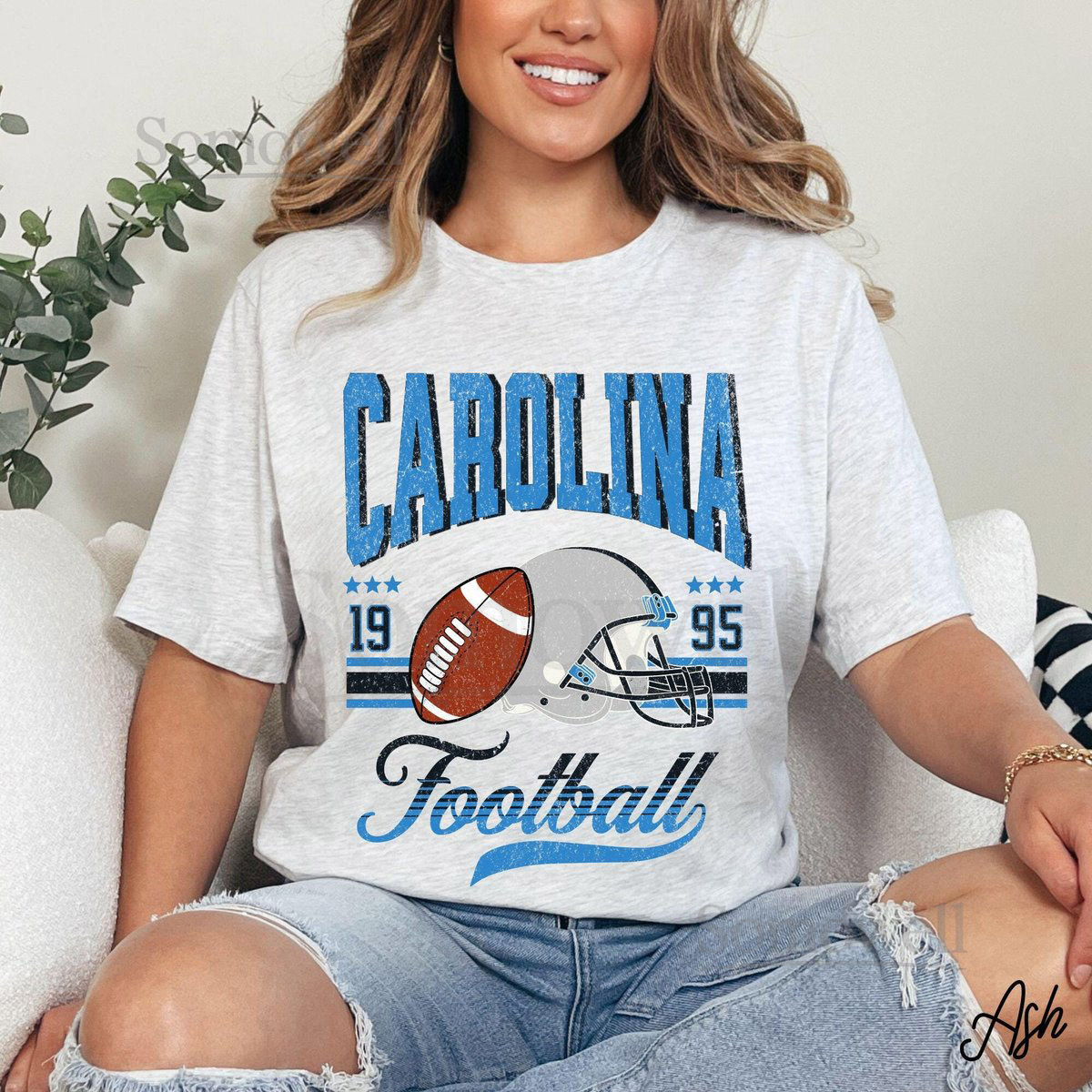 Carolina Football Shirt Trendy Game Day Tee Panther Tailgate T-Shirt Panther Fan Gift Game Day Football Shirt Fan Gifts_351