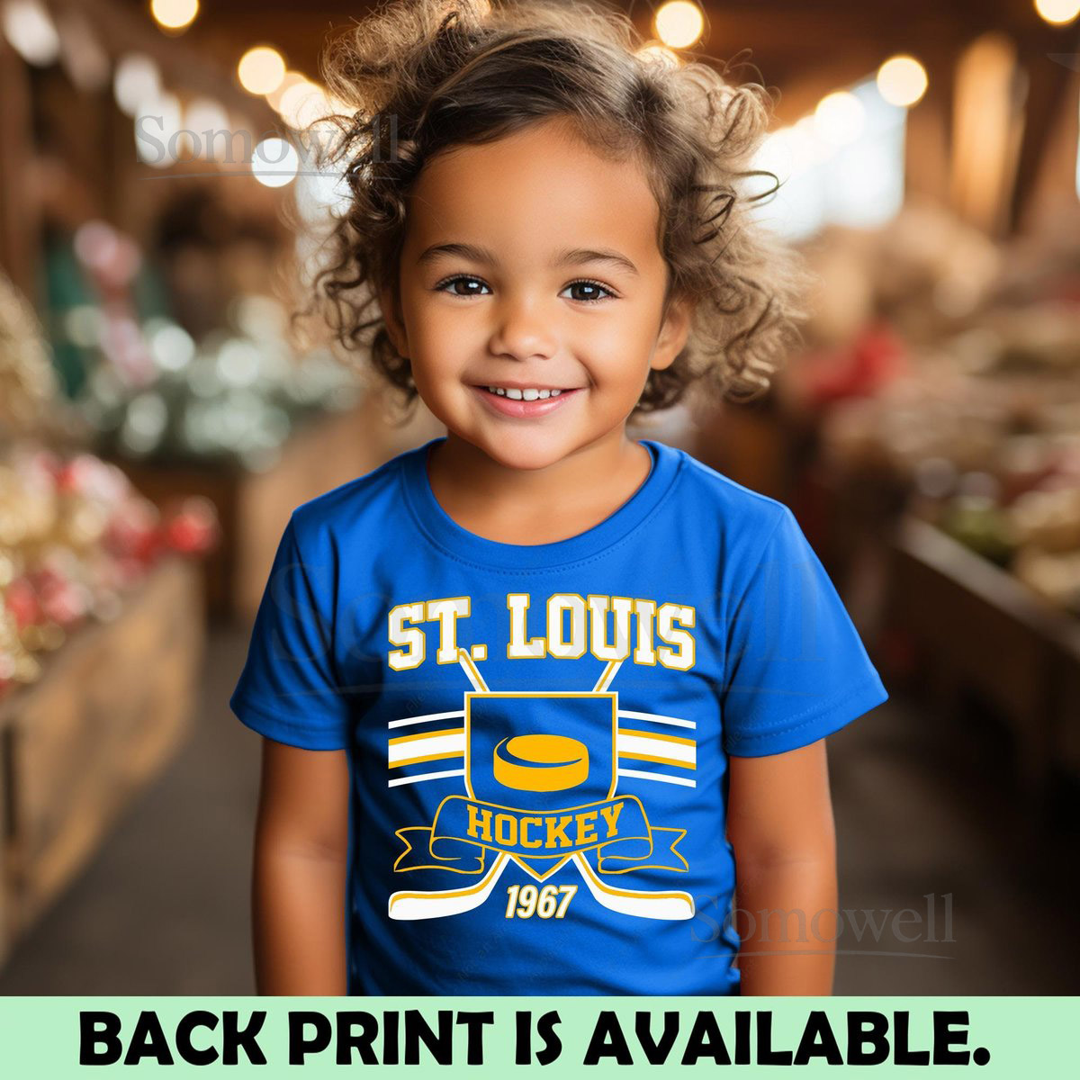 St. Louis hockey vintage Blue kid shirt St. Louis custom shirt kid's hockey shirt hockey jersey_533