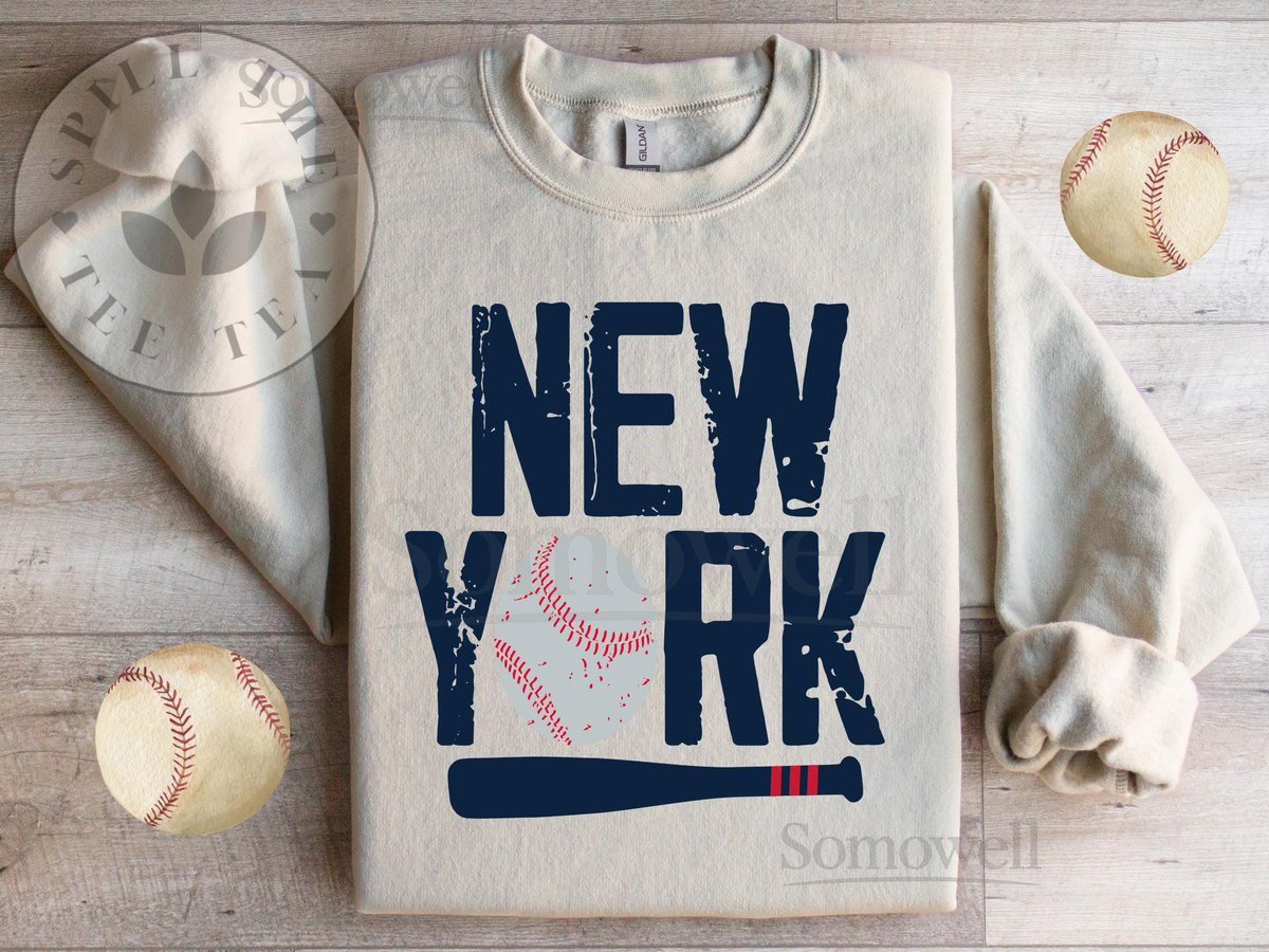New York Baseball Sweatshirt Retro NY Crewneck_12