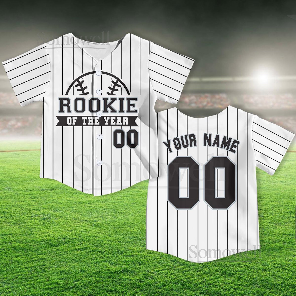 Personalized Rookie Of the Year Kid Baseball Jersey Custom Name Number Youth Baseball Shirt Rookie Of The Year Jersey For Baseball Fans_384