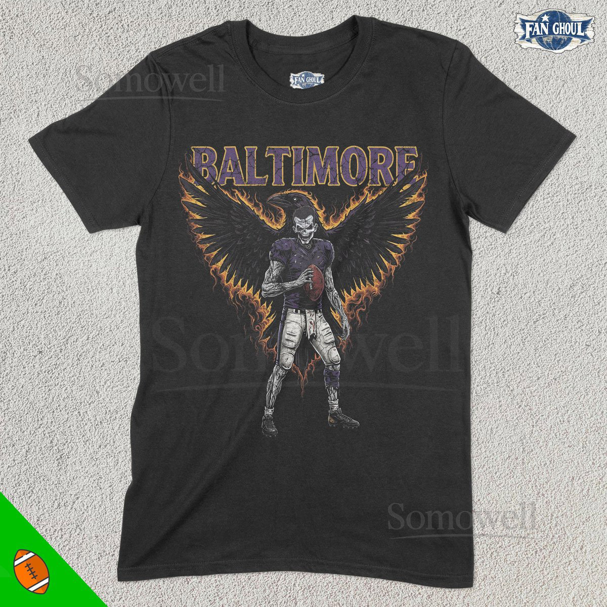 Baltimore Football Shirt American Team Sports Tee US Sports Clothing Football Fan Gift Football Apparel Vintage Football Merch Raven_113