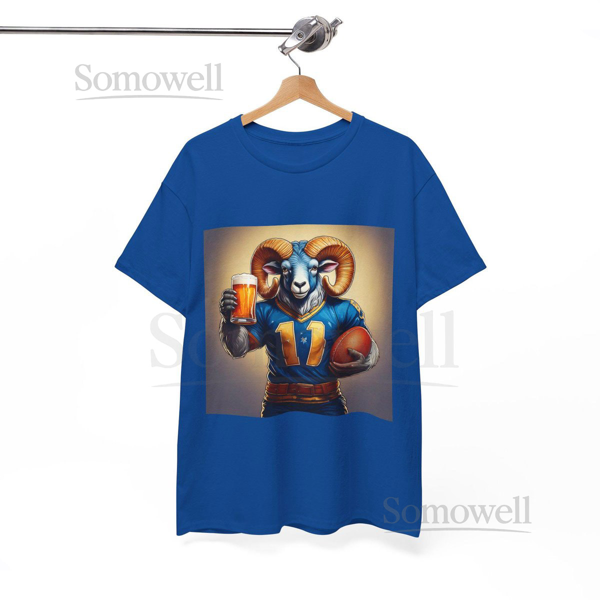 Los Angeles Rams Football Beer T-Shirt Game Day Apparel_578