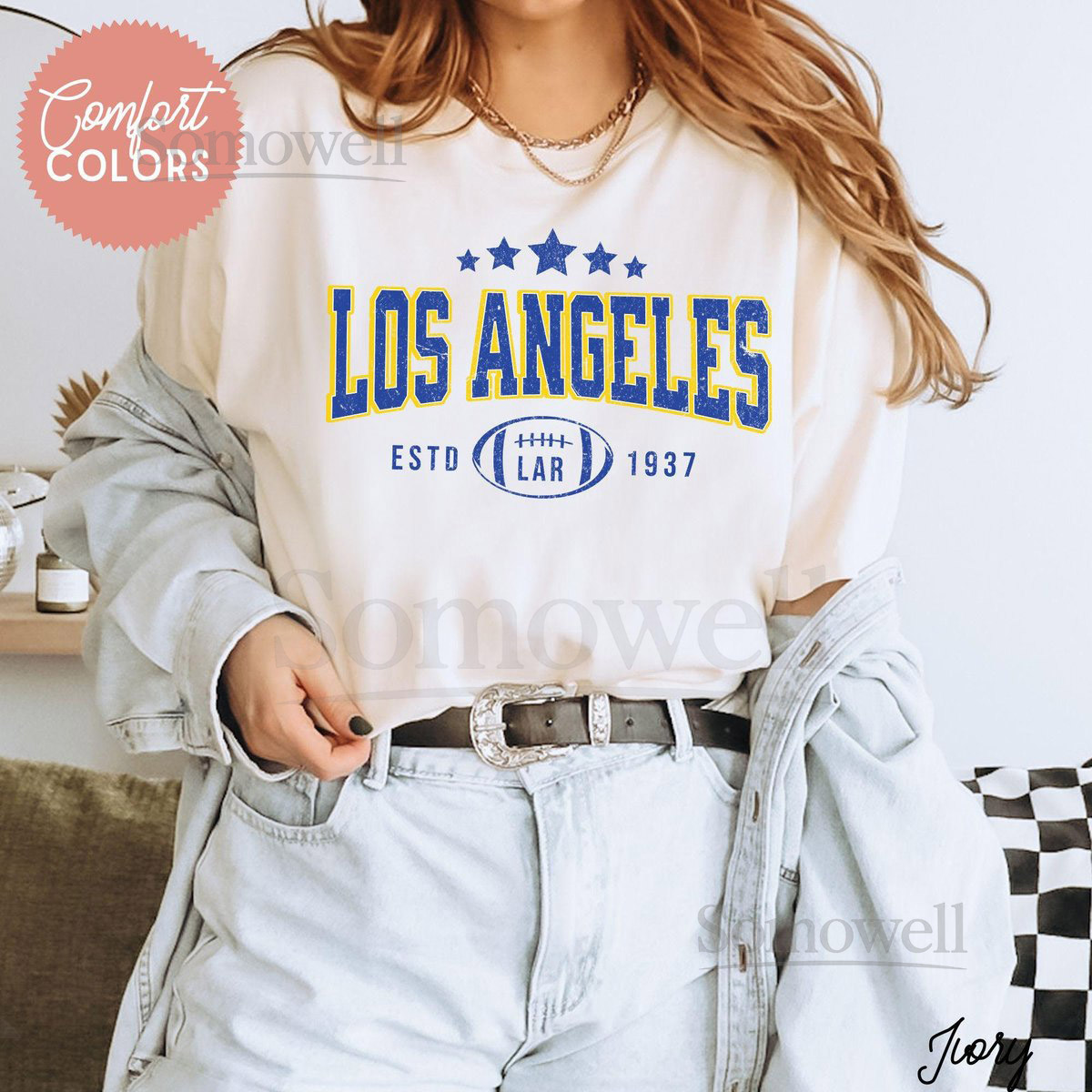 Ram Fanatics Comfort Colors Shirt Vintage Los Angeles Football T-Shirt Ram Fan Gifts Ram Nostalgia Tee Fan-Favorite Ram Shirt_697