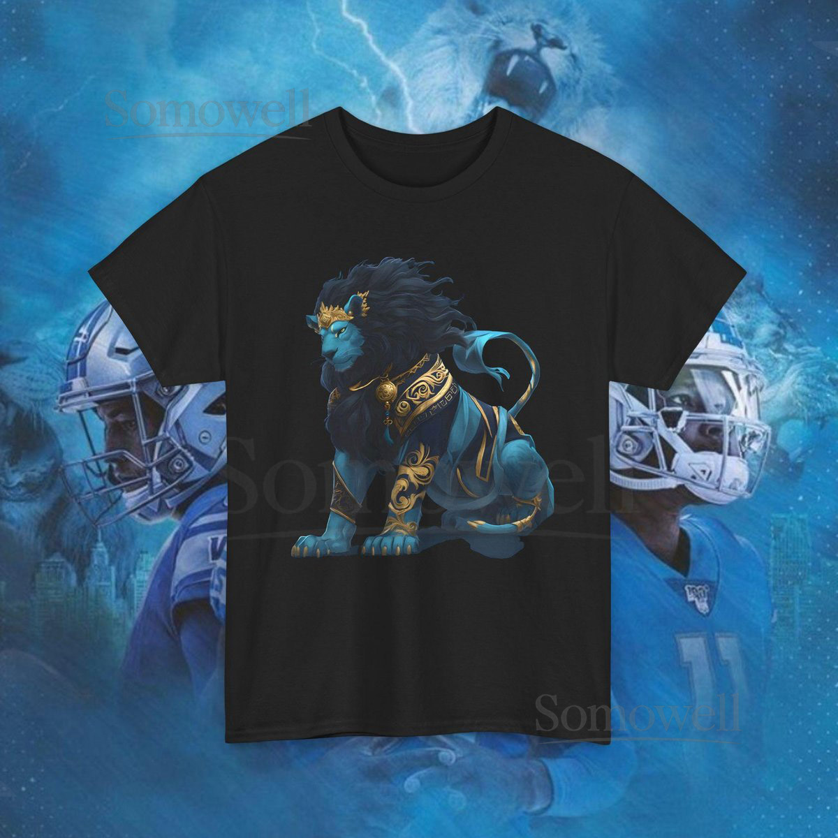 Lions Football Mascot Greek God T-Shirt Unique Detroit Football Tee Game Day Apparel Greek Mythology Football Gift_556