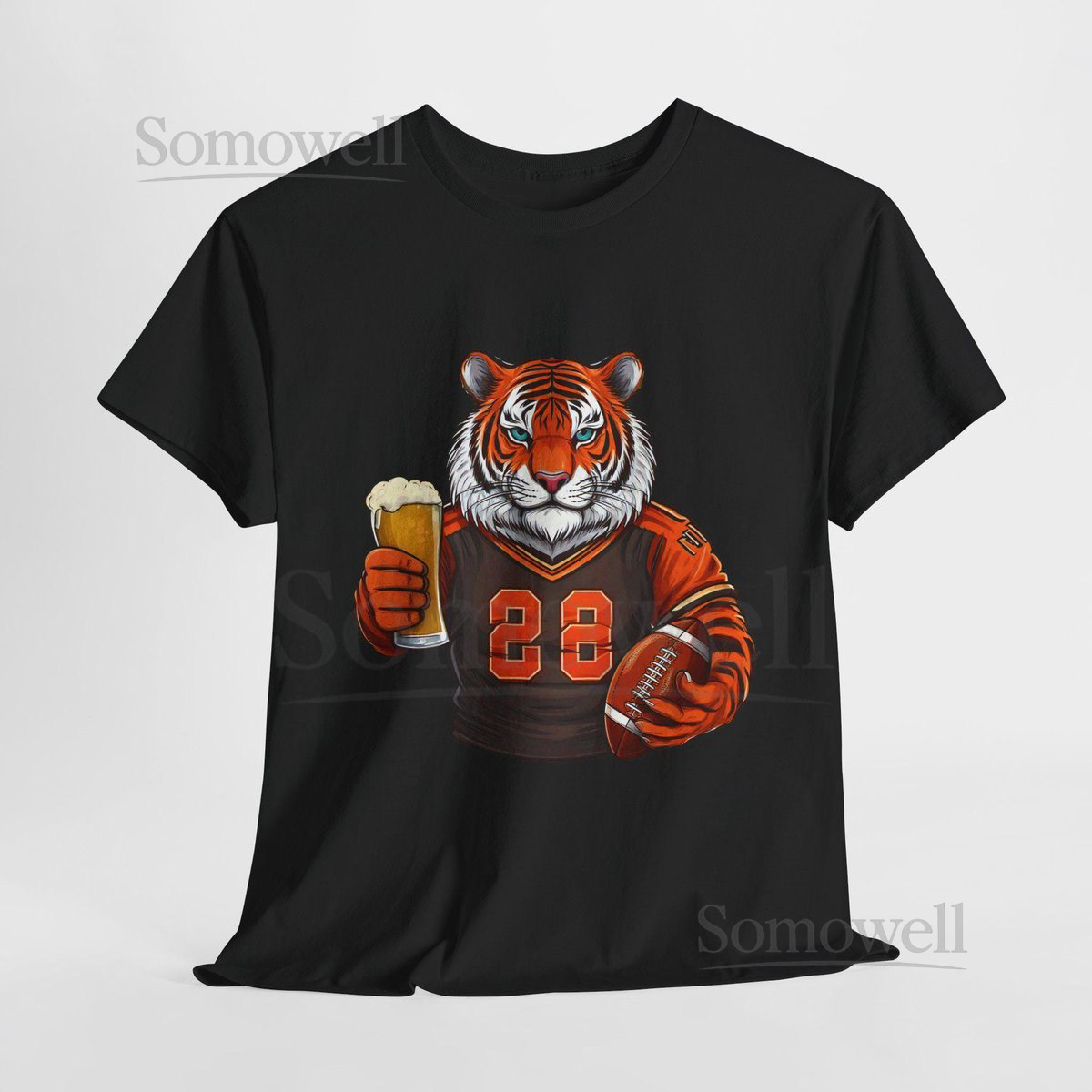 Cincinnati Bengals Tiger Holding Beer Football Fan T-Shirt_507