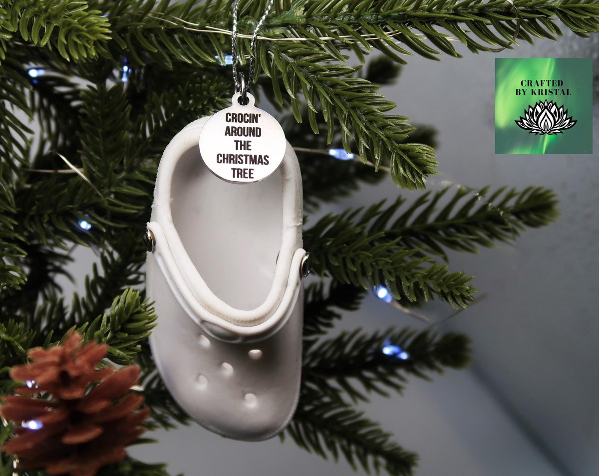 Crocin Around the Christmas Tree Ornament Croc Christmas Gift for Teens Christmas Gift For Crocs Lover Mini Crocs Funny Ornament for Kids Christmas