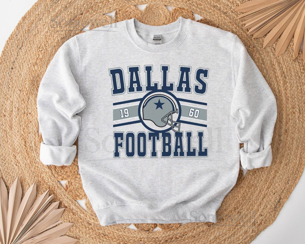 Retro Dallas Cowboy Crewneck Vintage Sweatshirt Throwback T-Shirt Hoodie Game Day Gift For Football Fan Apparel Clothing Sunday Texas_434
