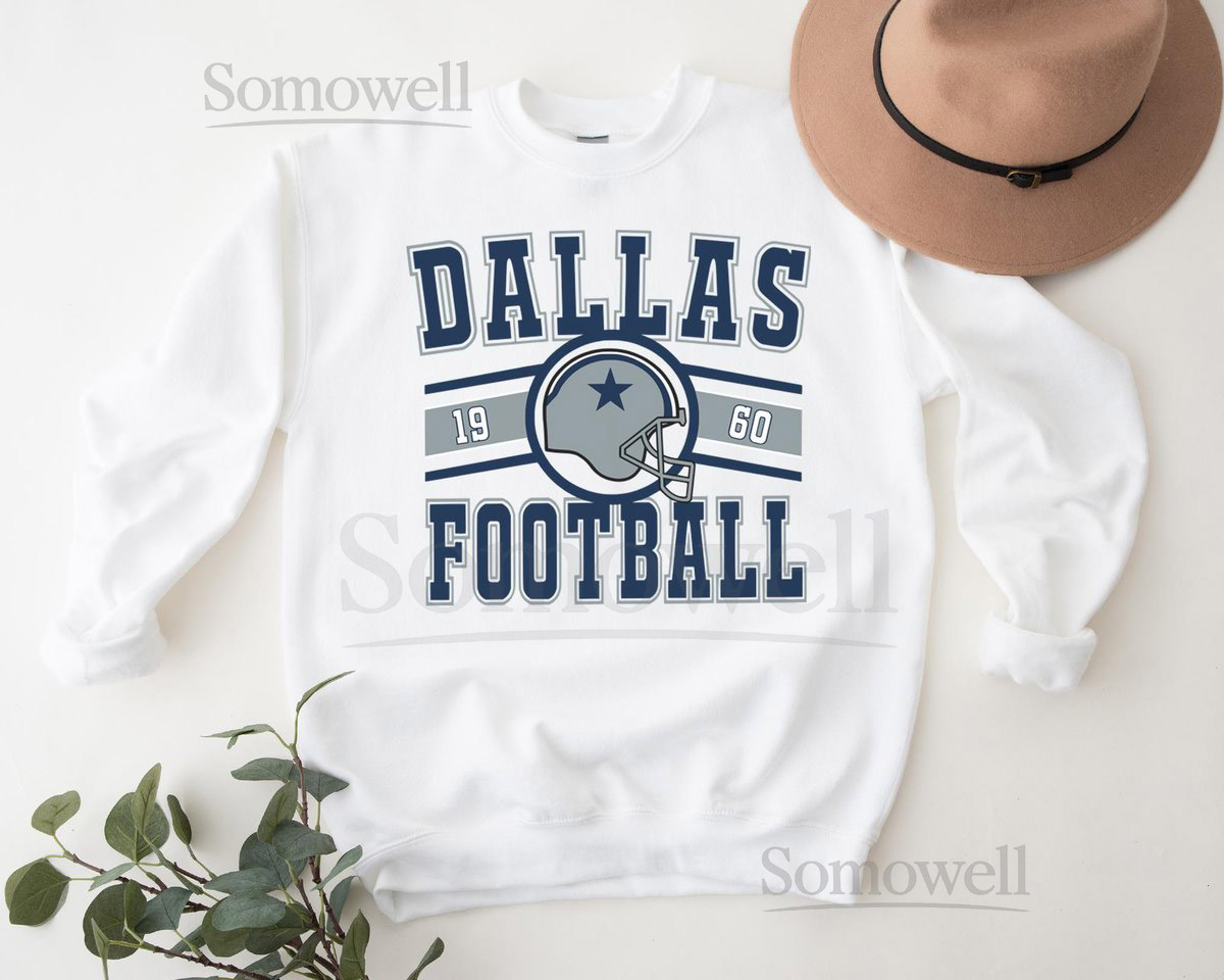 Vintage Dallas Cowboy Sweatshirt Retro Crewneck Throwback T-Shirt Hoodie Game Day Gift For Football Fan Apparel Clothing Sunday Texas_530