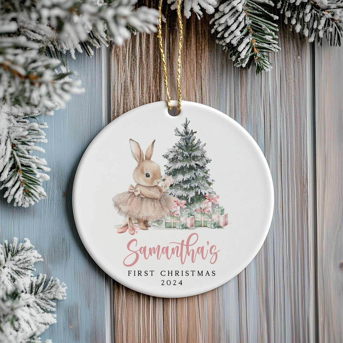 Baby39s First Christmas Ornament Personalized Baby Christmas Gift Baby Girl Christmas Ornament Custom Baby Ornament Christmas Keepsake