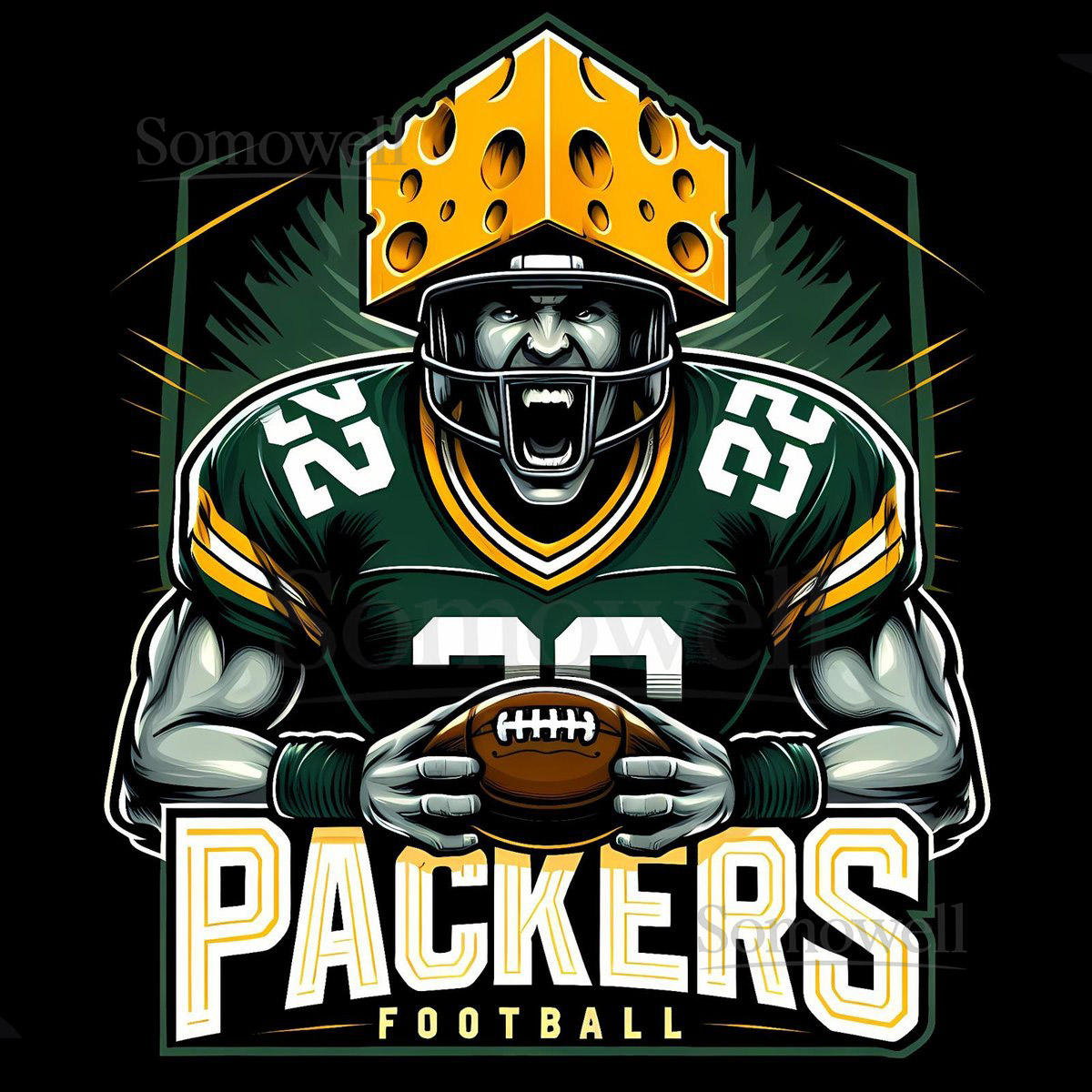 Green Bay Packers Football Team Graphic T-Shirt_459