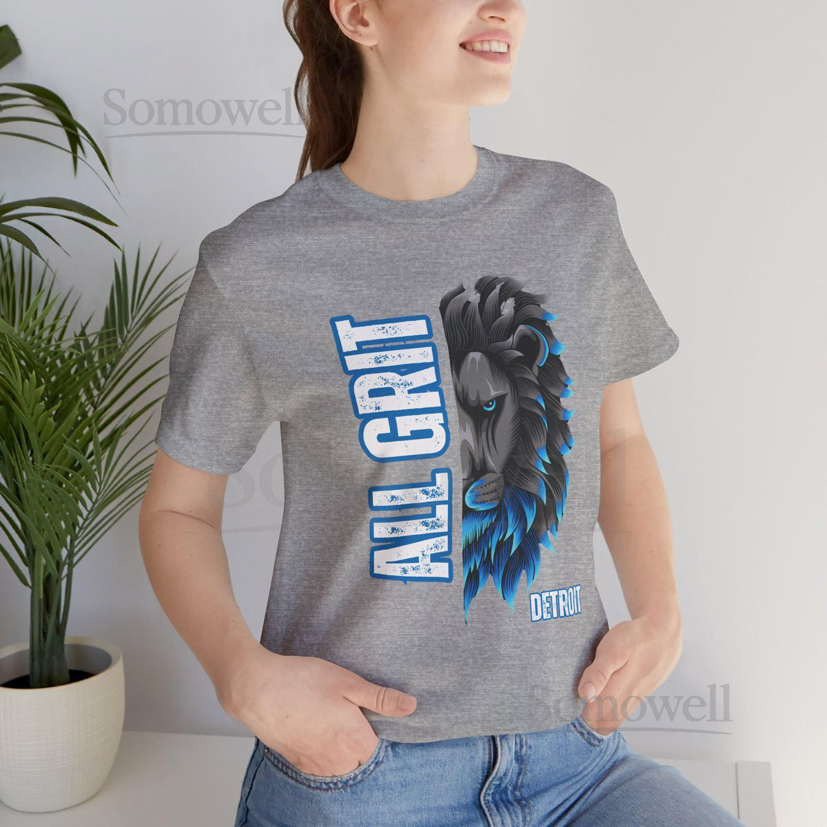 All Grit Detroit Football T Shirt Unisex Jersey Short Sleeve Tee_10