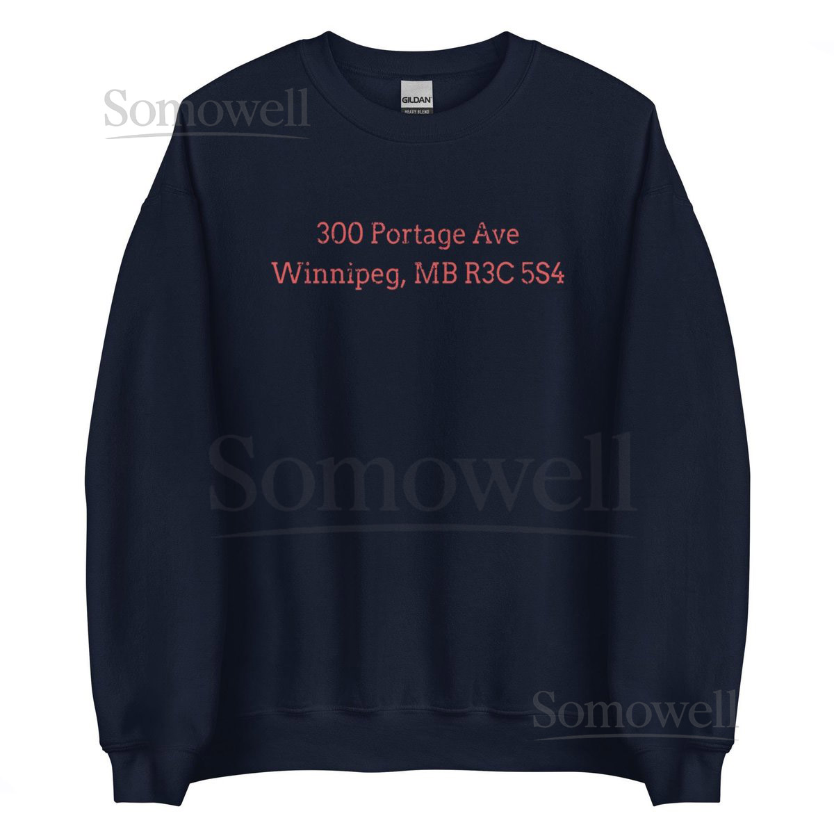 Vintage Canada Life Centre Address Crewneck Sweatshirt Winnipeg Hockey_711