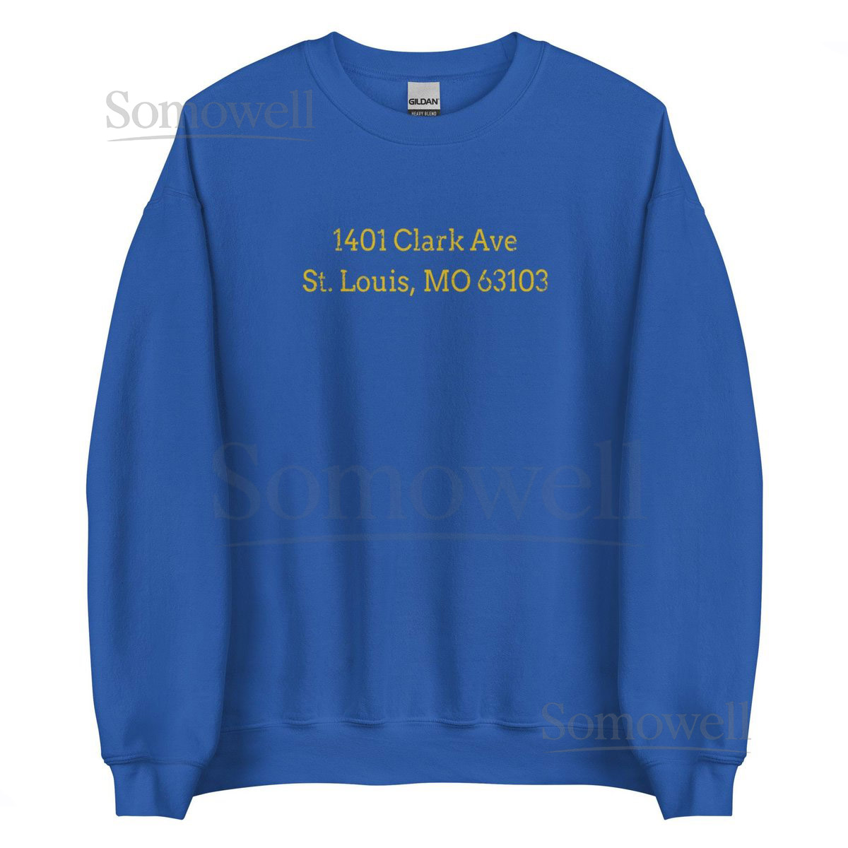 Vintage Enterprise Center Address Crewneck Sweatshirt St. Louis Hockey_719