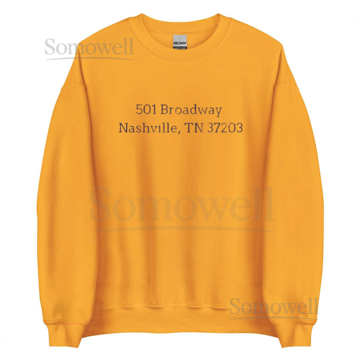 Vintage Bridgestone Arena Address Crewneck Sweatshirt Nashville Hockey_709