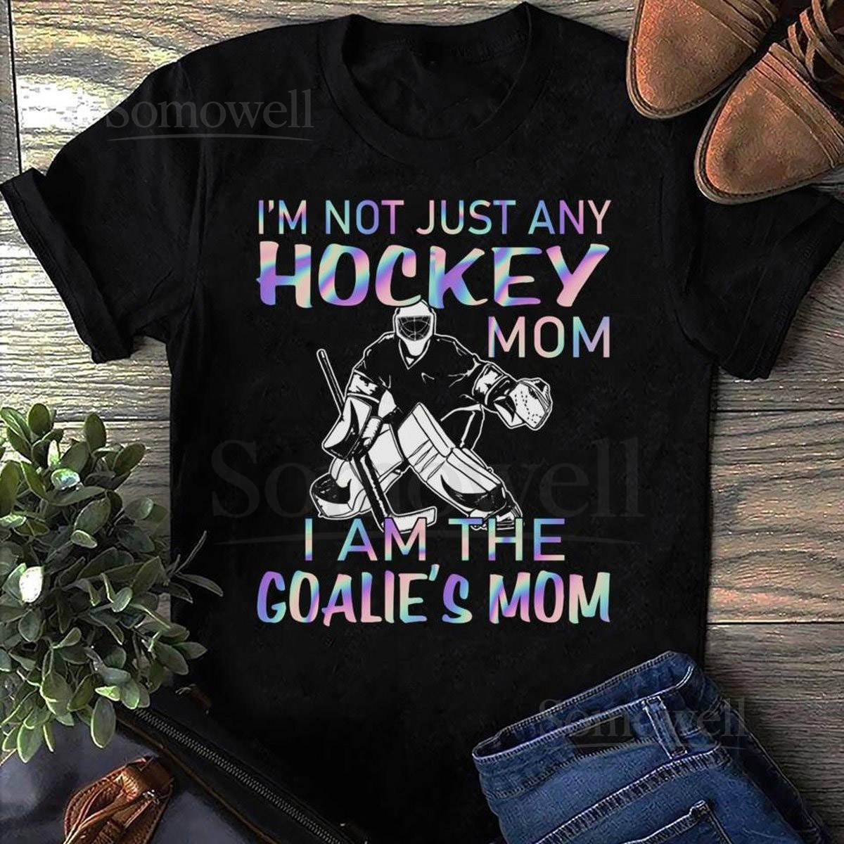 Goalie's Mom Hockey Hoodie Ice Hockey Lover Gift_188
