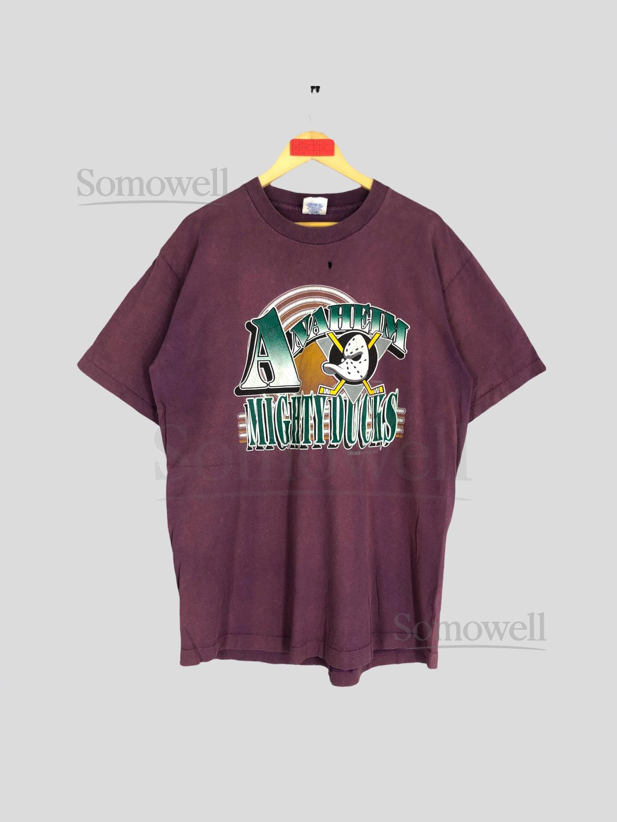 Vintage 90s Mighty Ducks NHL T-Shirt USA Made XL_689