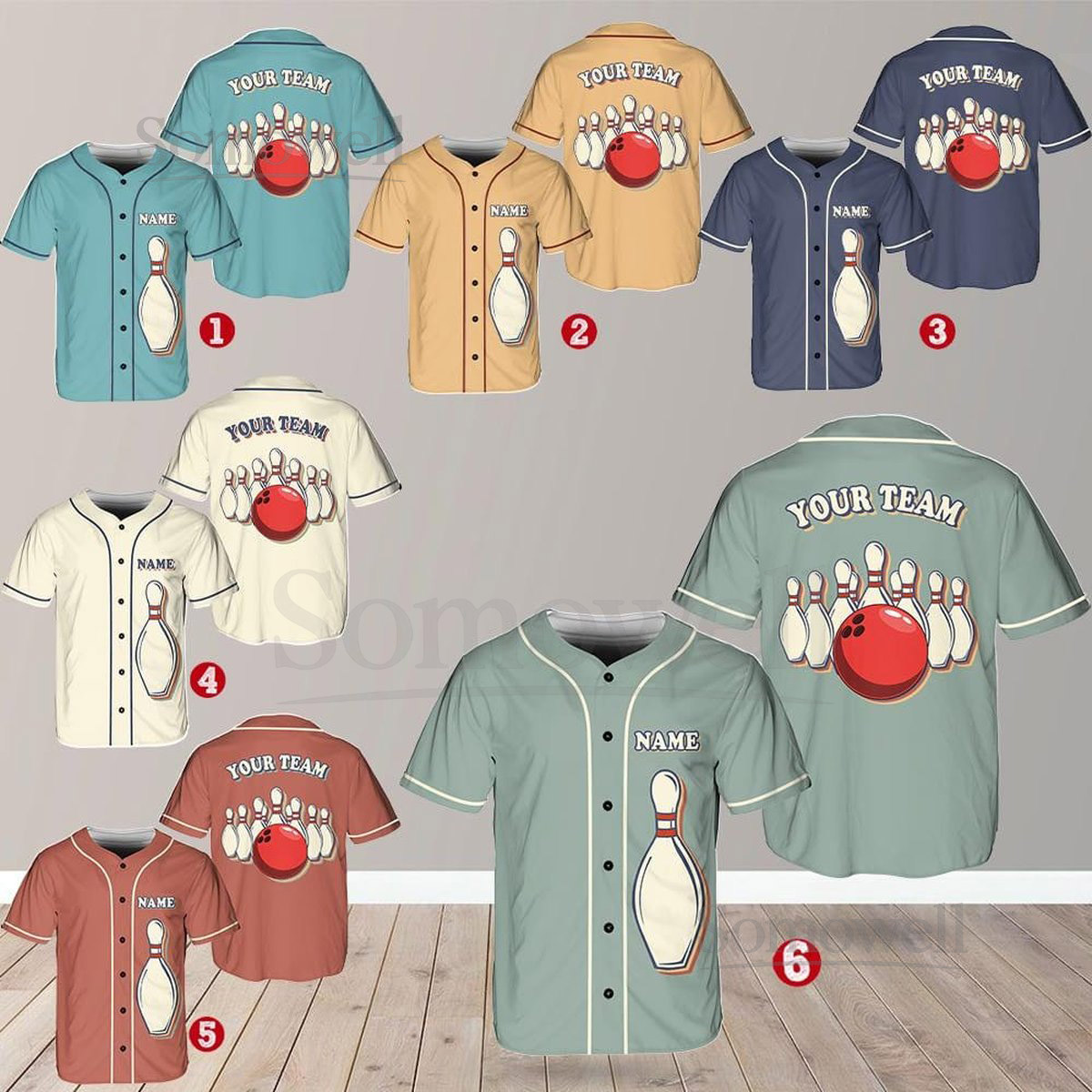 Personalized Bowling Team Baseball Jersey Custom Name Team Bowling Jersey Uniform For Bowling Team Bowling Lovers_032